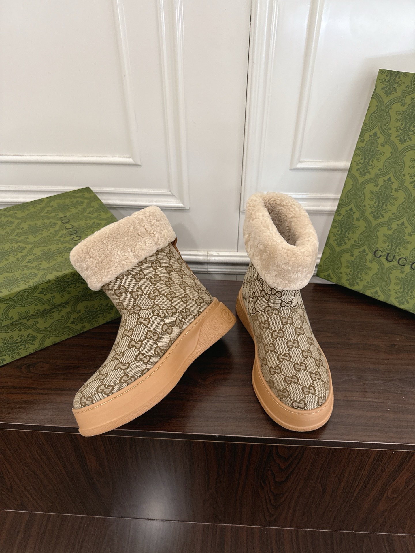 Gucci 구찌 GG 셰어링 안감 스웨이드 스노우 부츠 6