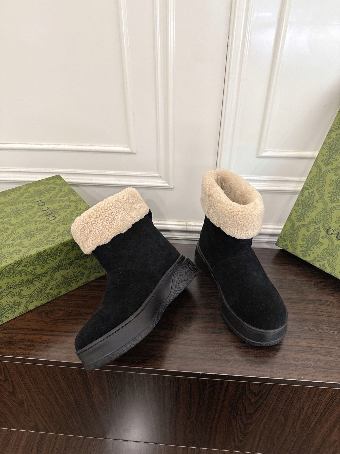 Gucci 구찌 GG 셰어링 안감 스웨이드 스노우 부츠 6