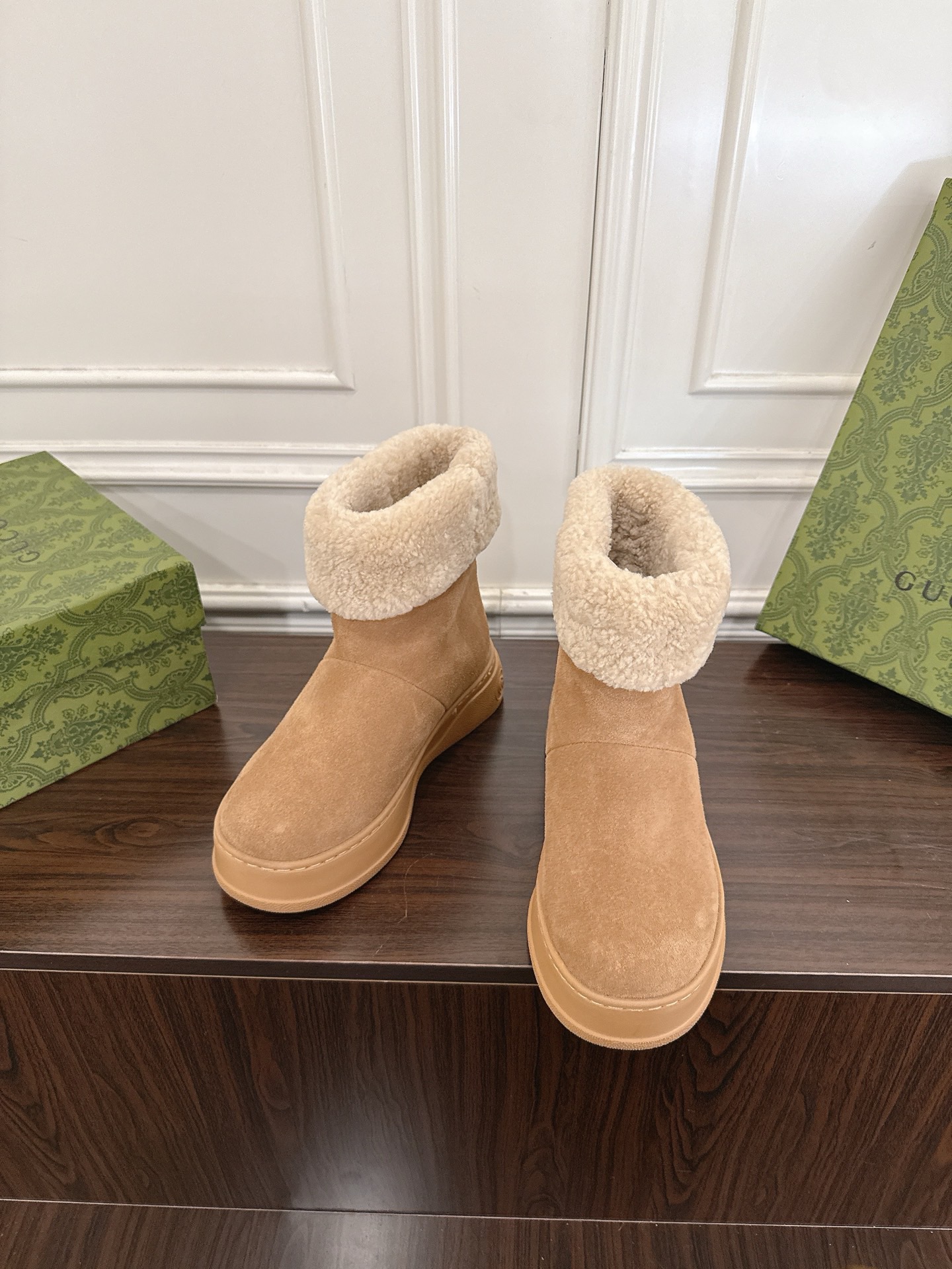 Gucci 구찌 GG 셰어링 안감 스웨이드 스노우 부츠 5