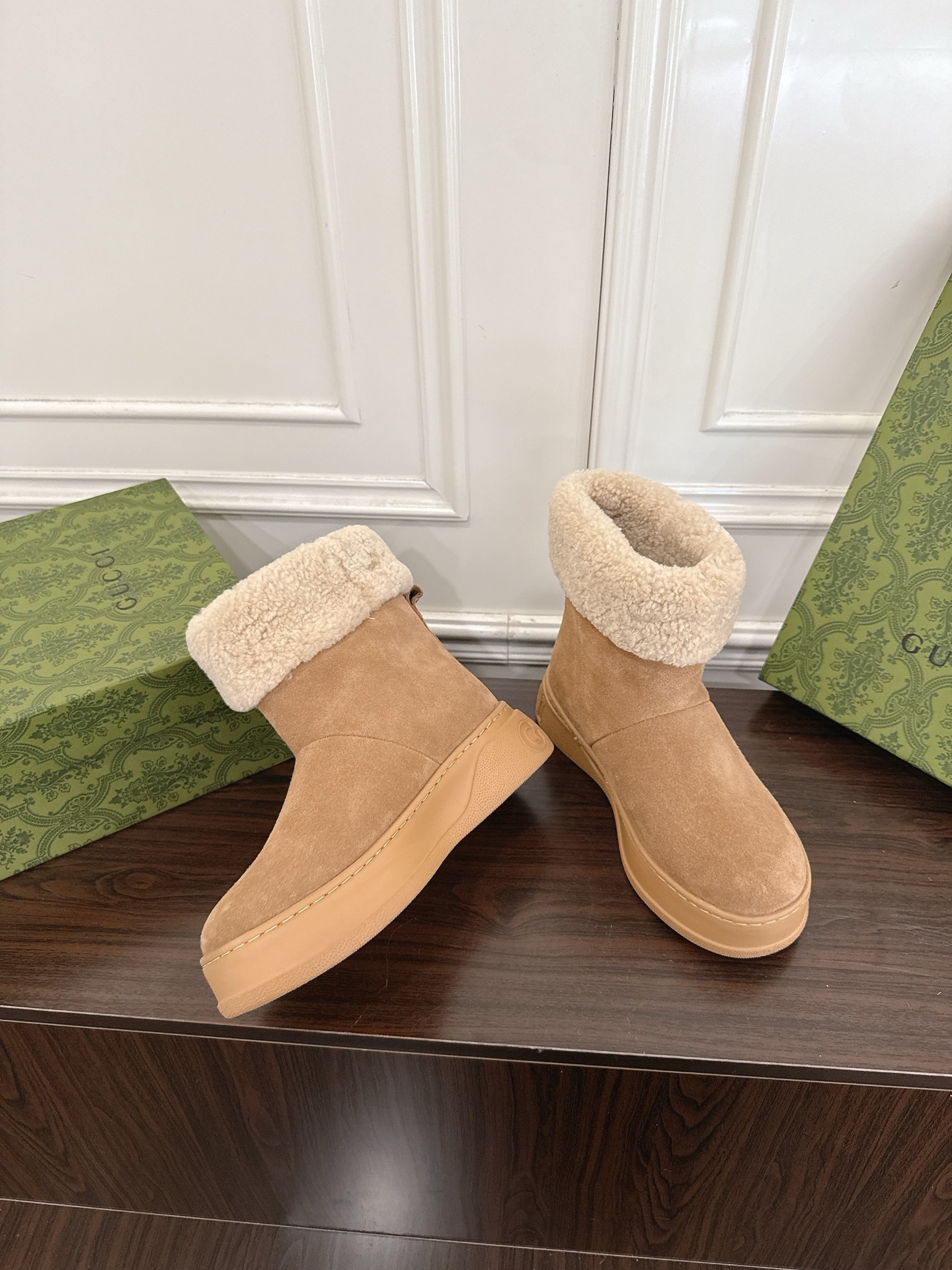 Gucci 구찌 GG 셰어링 안감 스웨이드 스노우 부츠 6