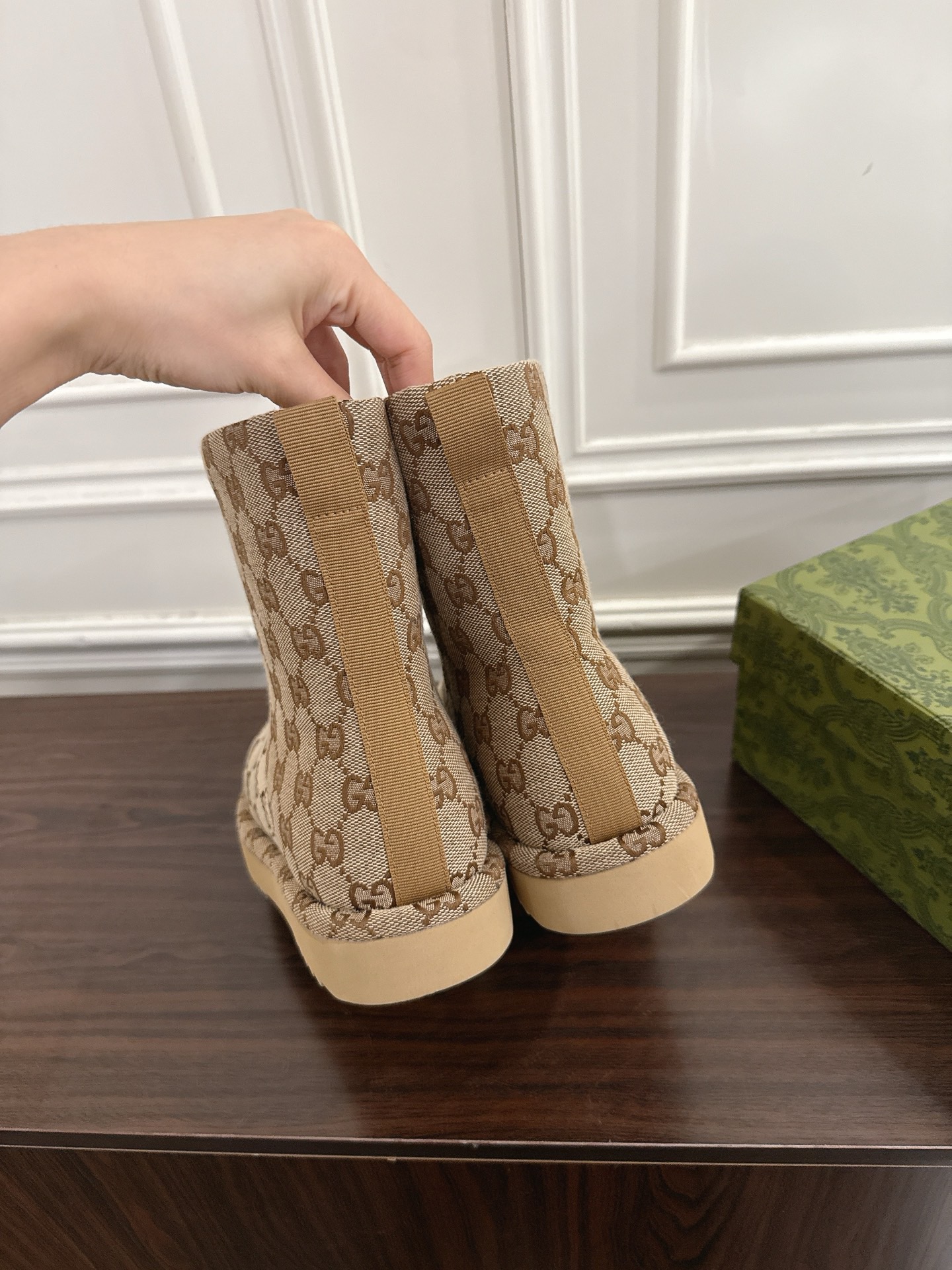 Gucci 구찌 GG 패턴 여성 스웨이드 퍼 부츠 7