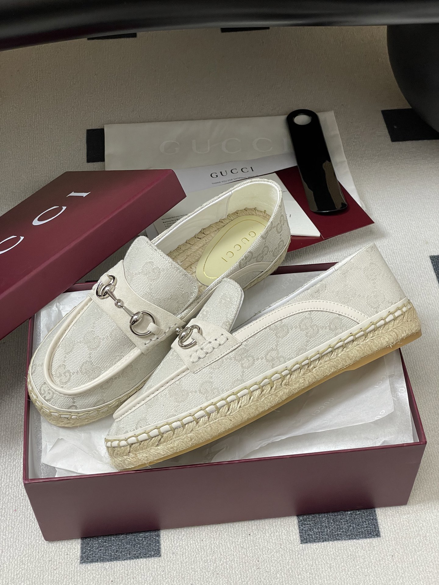 Gucci 구찌 GG 캔버스 홀스빗 에스파드류 로퍼 4