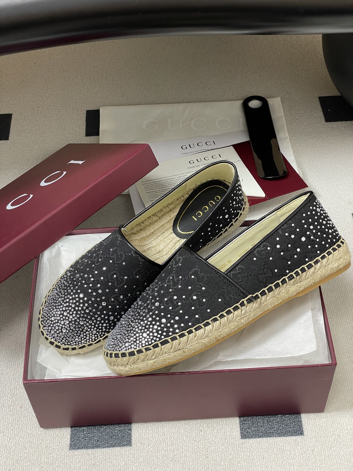 Gucci 구찌 GG 크리스탈 캔버스 에스파드류 4