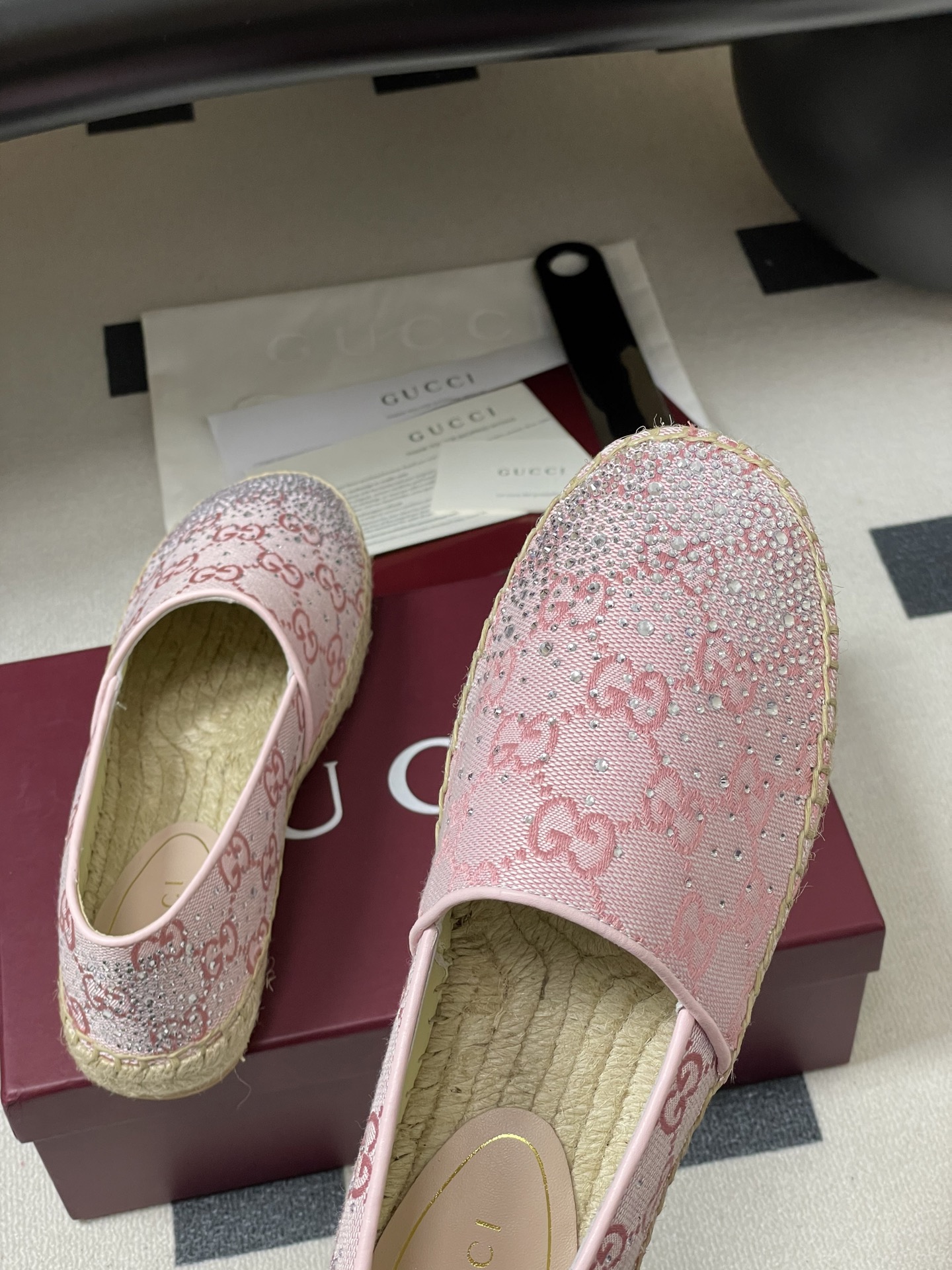 Gucci 구찌 GG 크리스탈 캔버스 에스파드류 9