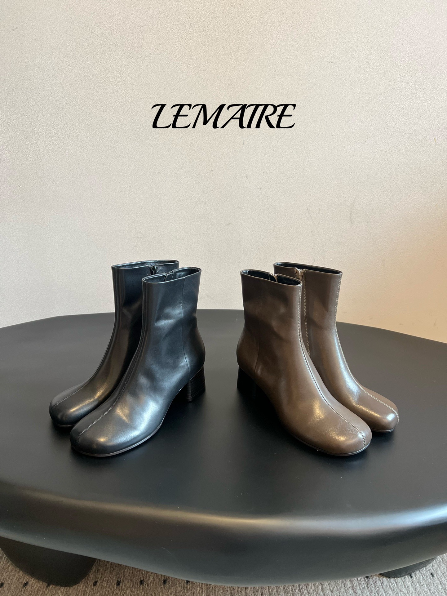 LEMAIRE 르메르 스퀘어토 레더 앵클부츠 1