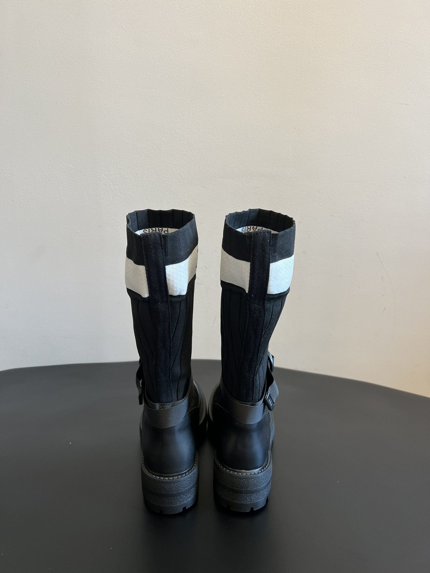 Dior 디올 로고 니트 삭스 레더 롱부츠 8