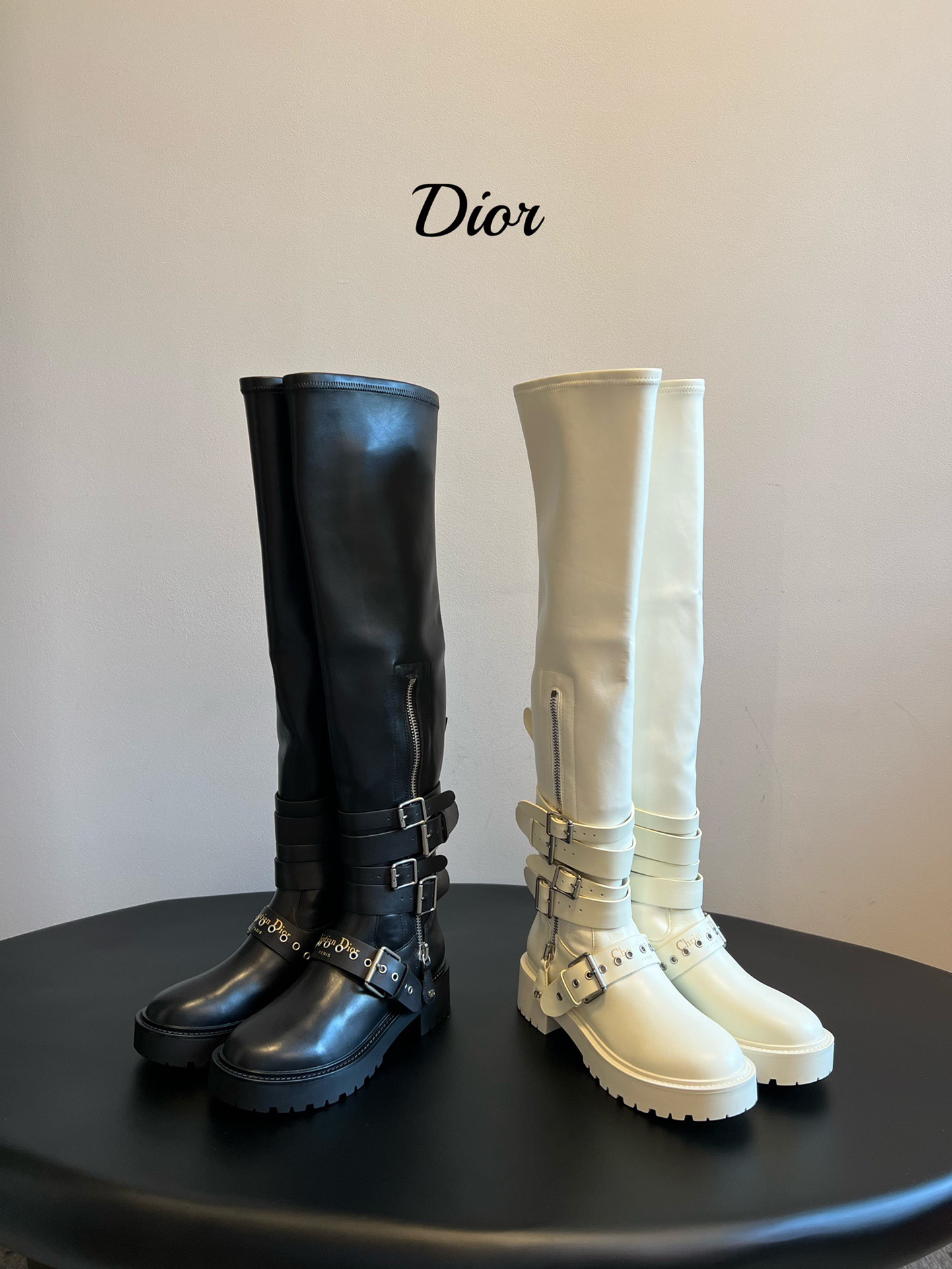 Dior 디올 레더 스트랩 오버니 라이더 부츠 1