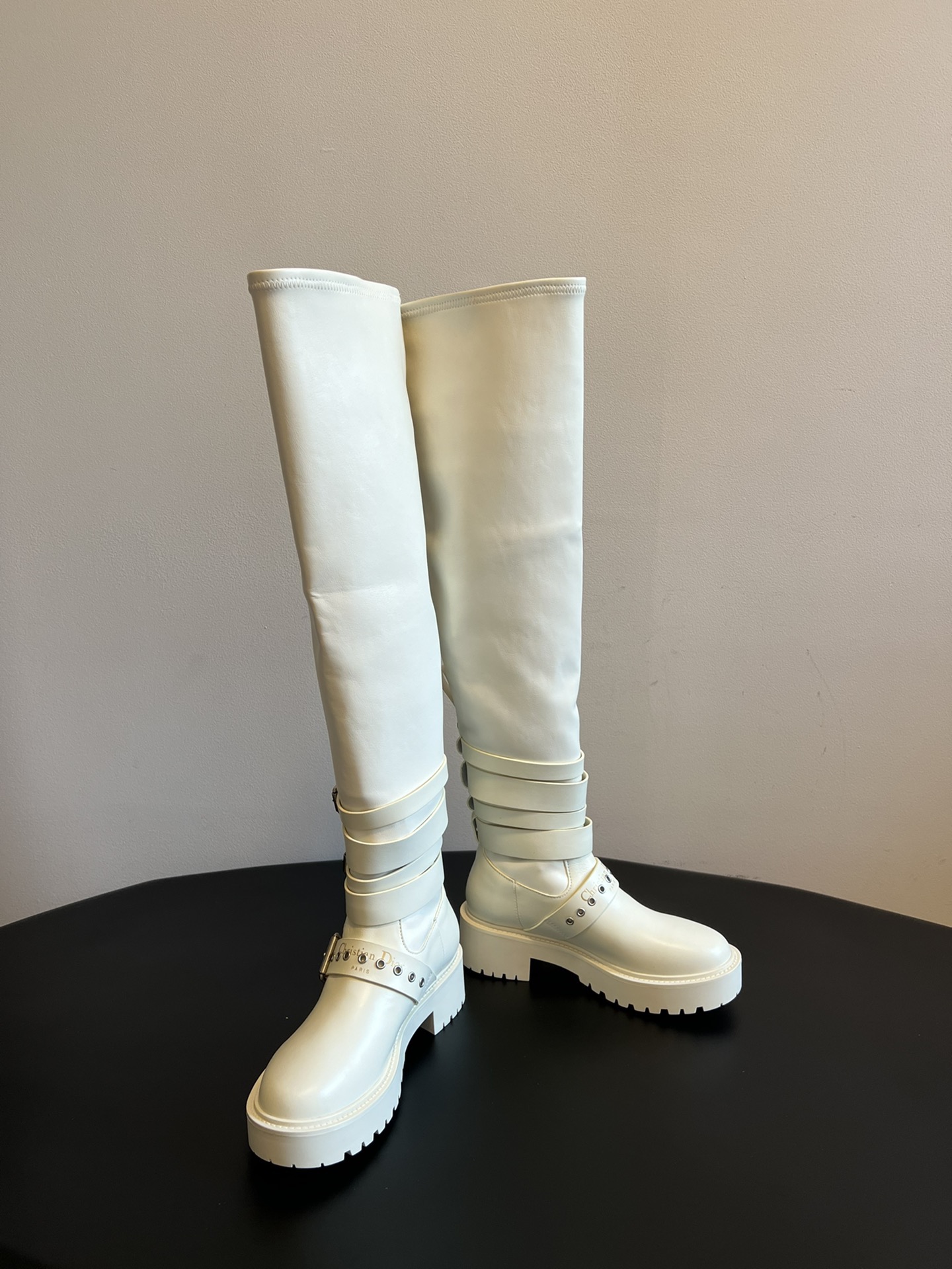 Dior 디올 레더 스트랩 오버니 라이더 부츠 5