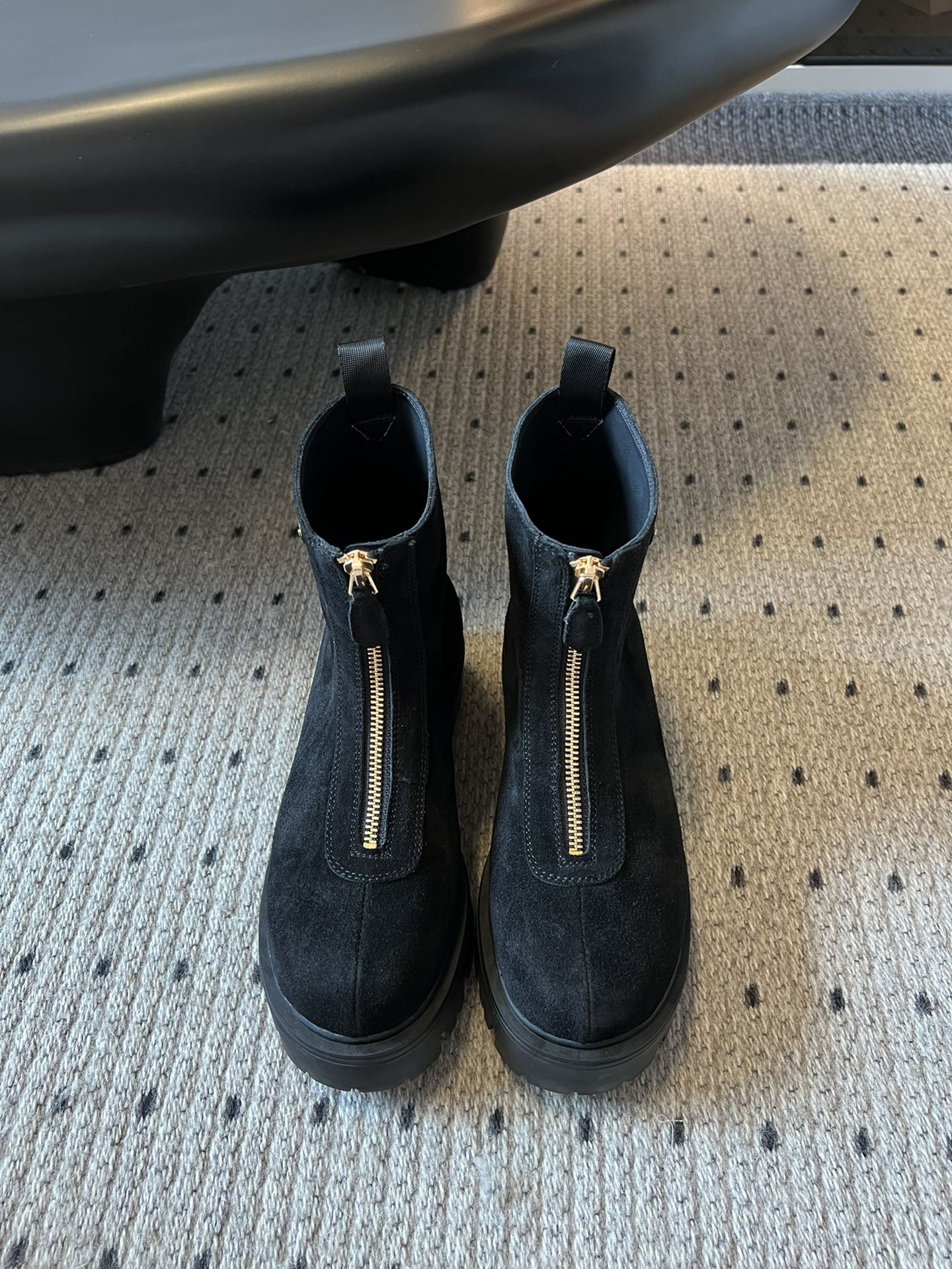 Prada 프라다 모노리스 스웨이드 플랫폼 앵클부츠 4