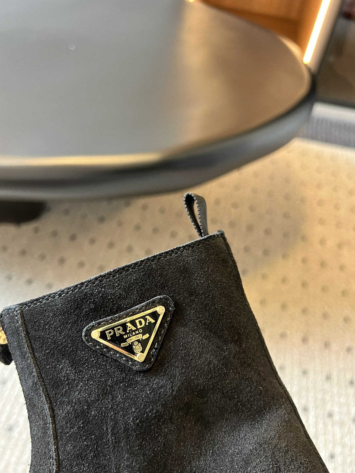 Prada 프라다 모노리스 스웨이드 플랫폼 앵클부츠 9