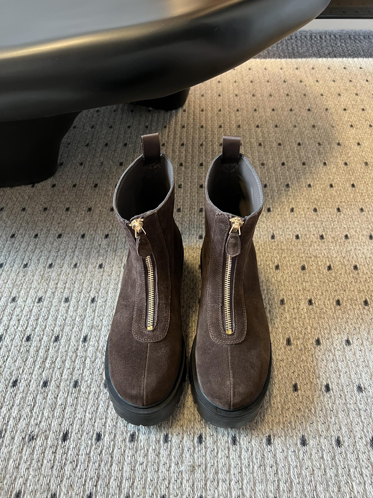 Prada 프라다 모노리스 스웨이드 플랫폼 앵클부츠 4