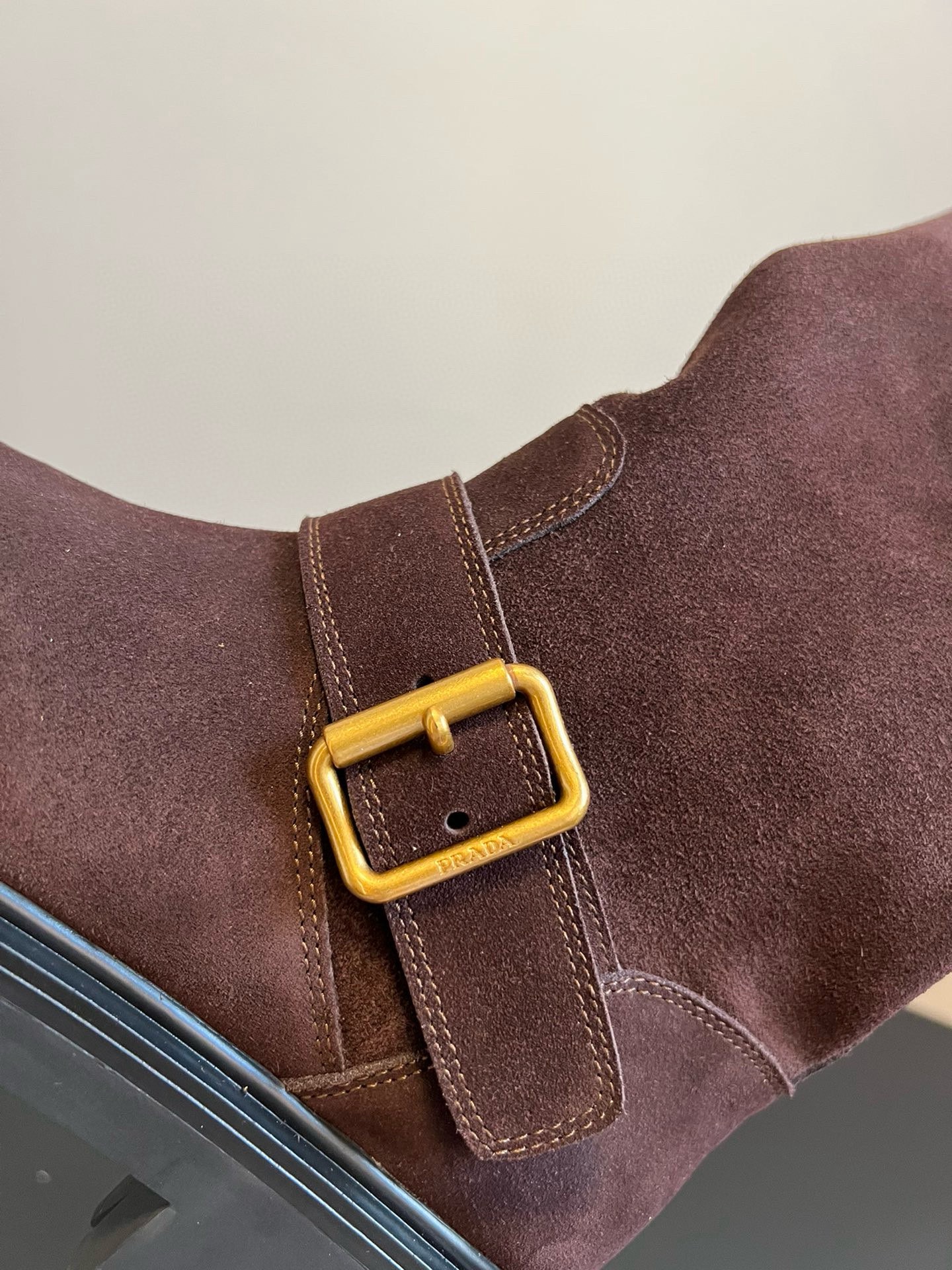 Prada 프라다 모노크롬 러버솔 레더 롱부츠 8