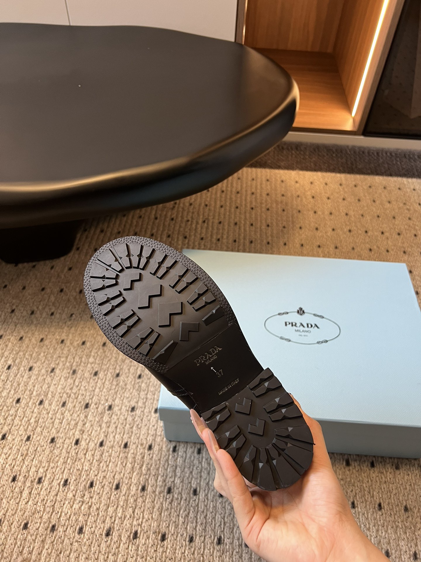 Prada 프라다 Prada 프라다 여성 레더 미들 라이딩 부츠 12