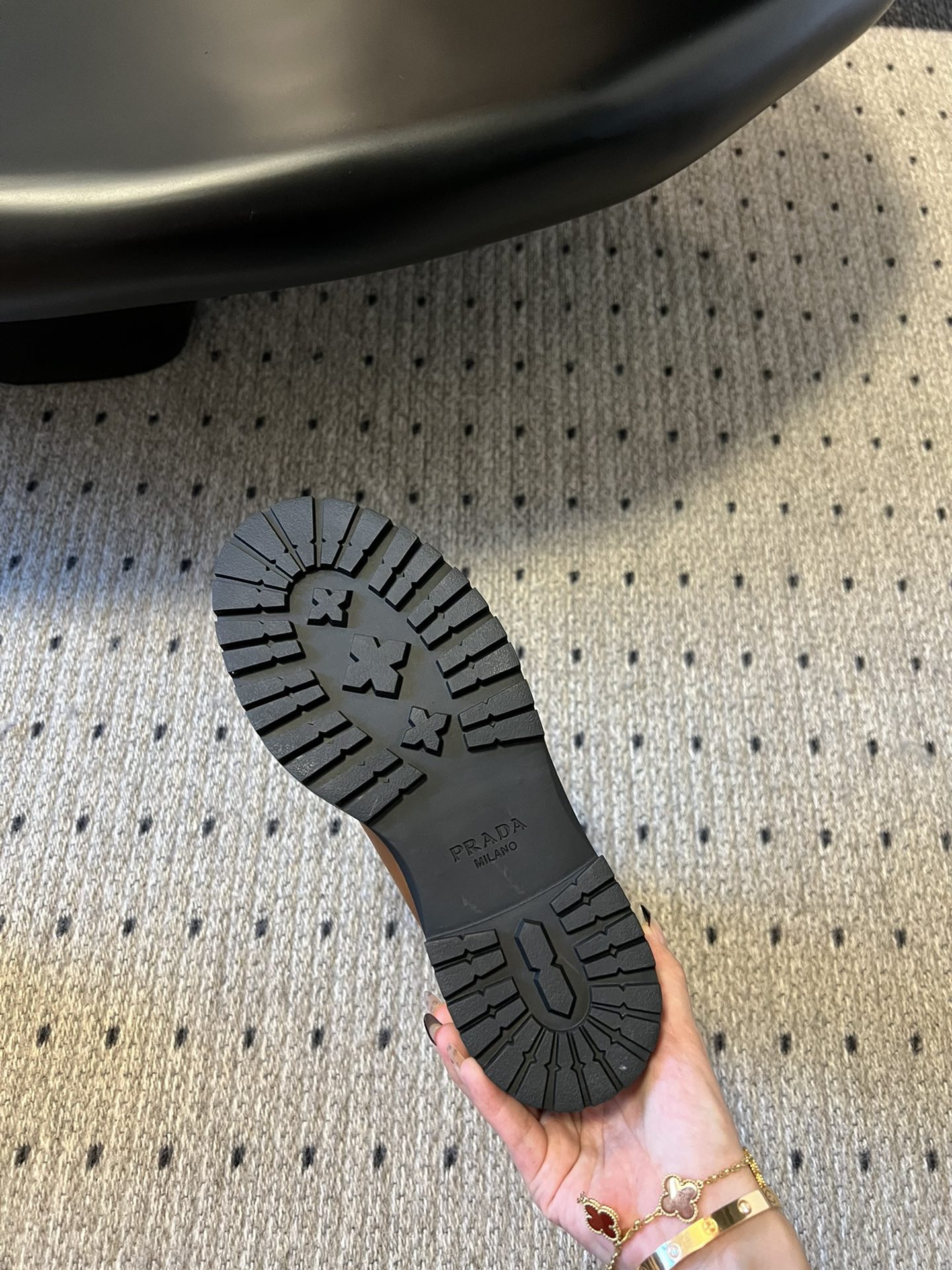 PRADA 프라다 플랫폼 레더 레이스업 앵클부츠 11