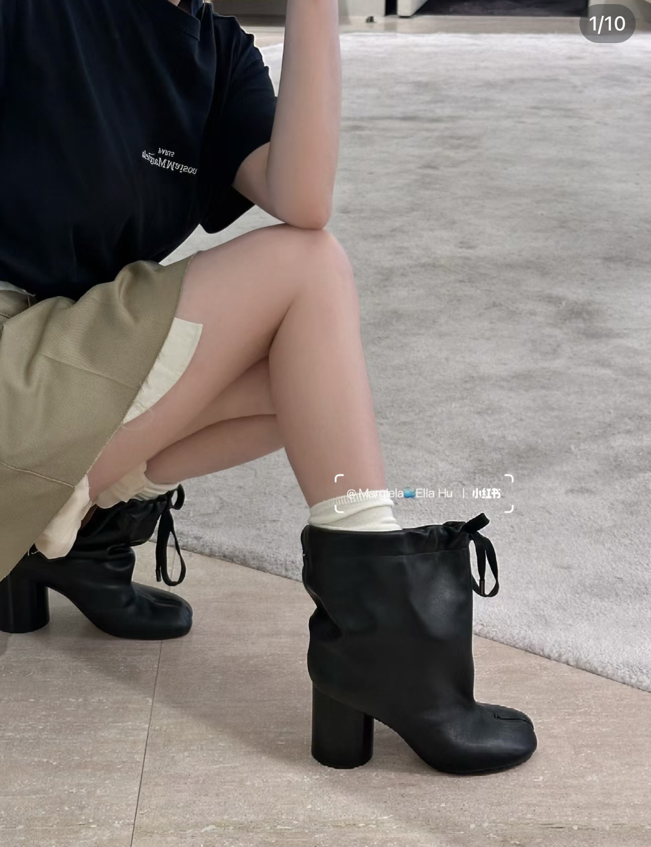 Maison Margiela 메종 마르지엘라 타비 셔링 레더 앵클부츠 2