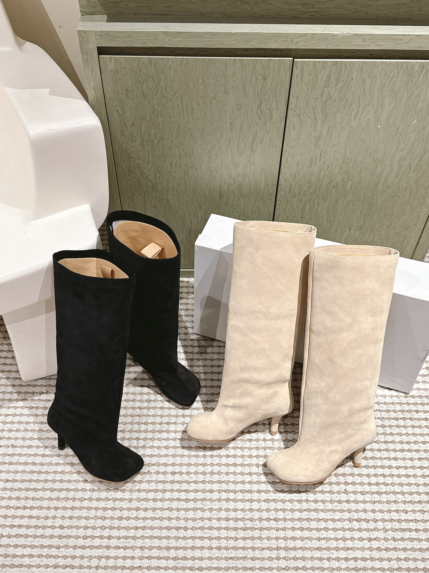 MAISON MARGIELA 메종 마르지엘라 스웨이드 미들힐 롱부츠 1