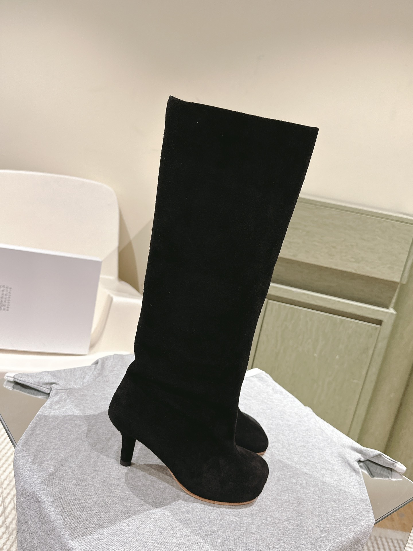 MAISON MARGIELA 메종 마르지엘라 스웨이드 미들힐 롱부츠 5