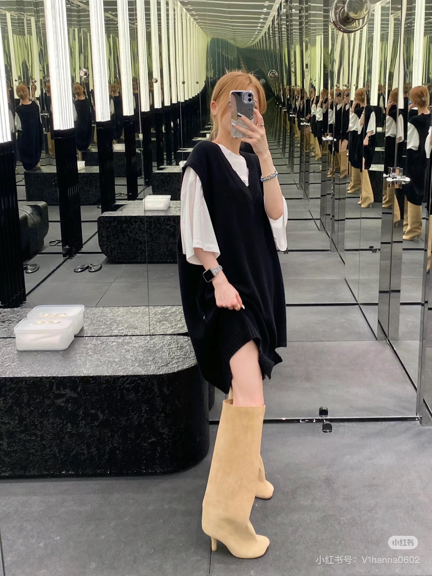 MAISON MARGIELA 메종 마르지엘라 스웨이드 미들힐 롱부츠 2