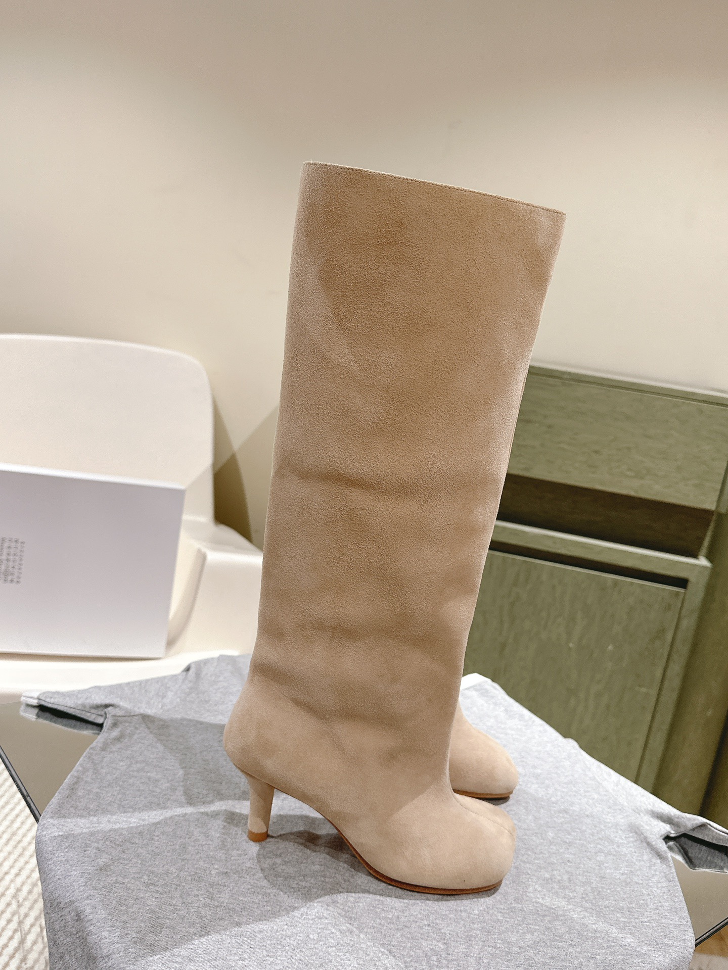 MAISON MARGIELA 메종 마르지엘라 스웨이드 미들힐 롱부츠 5