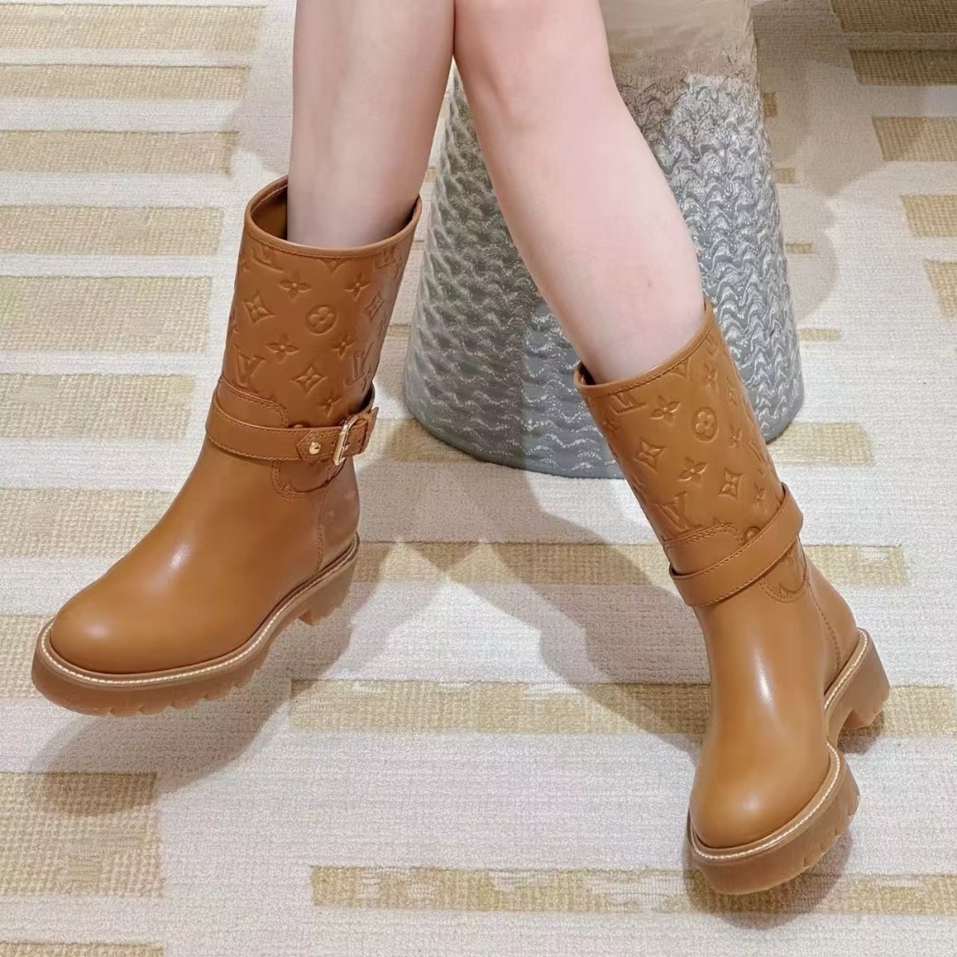 LOUIS VUITTON 루이비통 모노그램 레더 미들 부츠 2