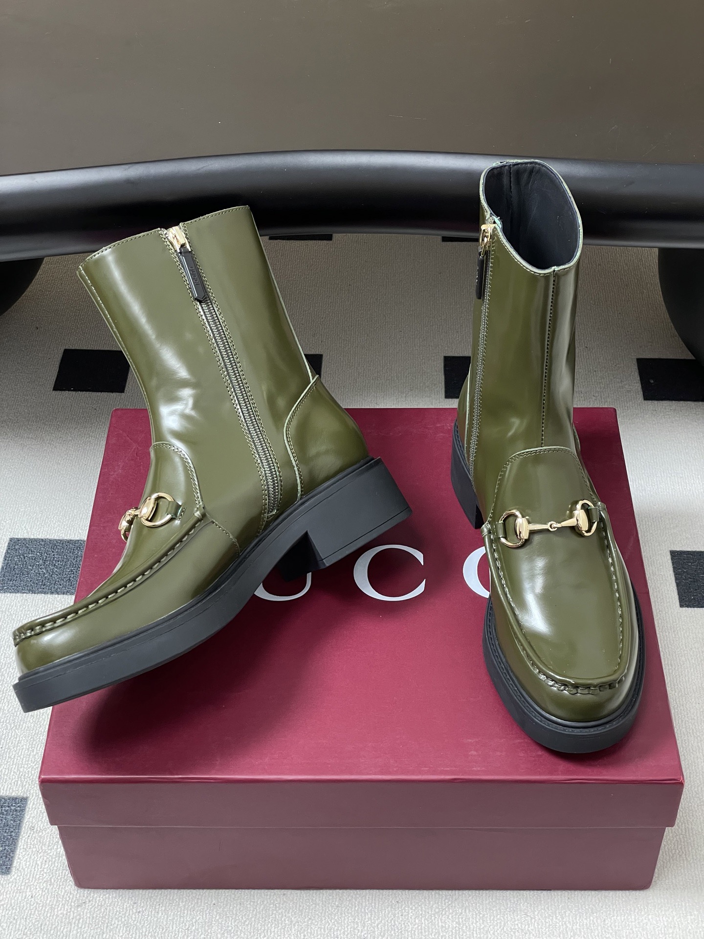 GUCCI 구찌 홀스빗 레더 앵클부츠 5