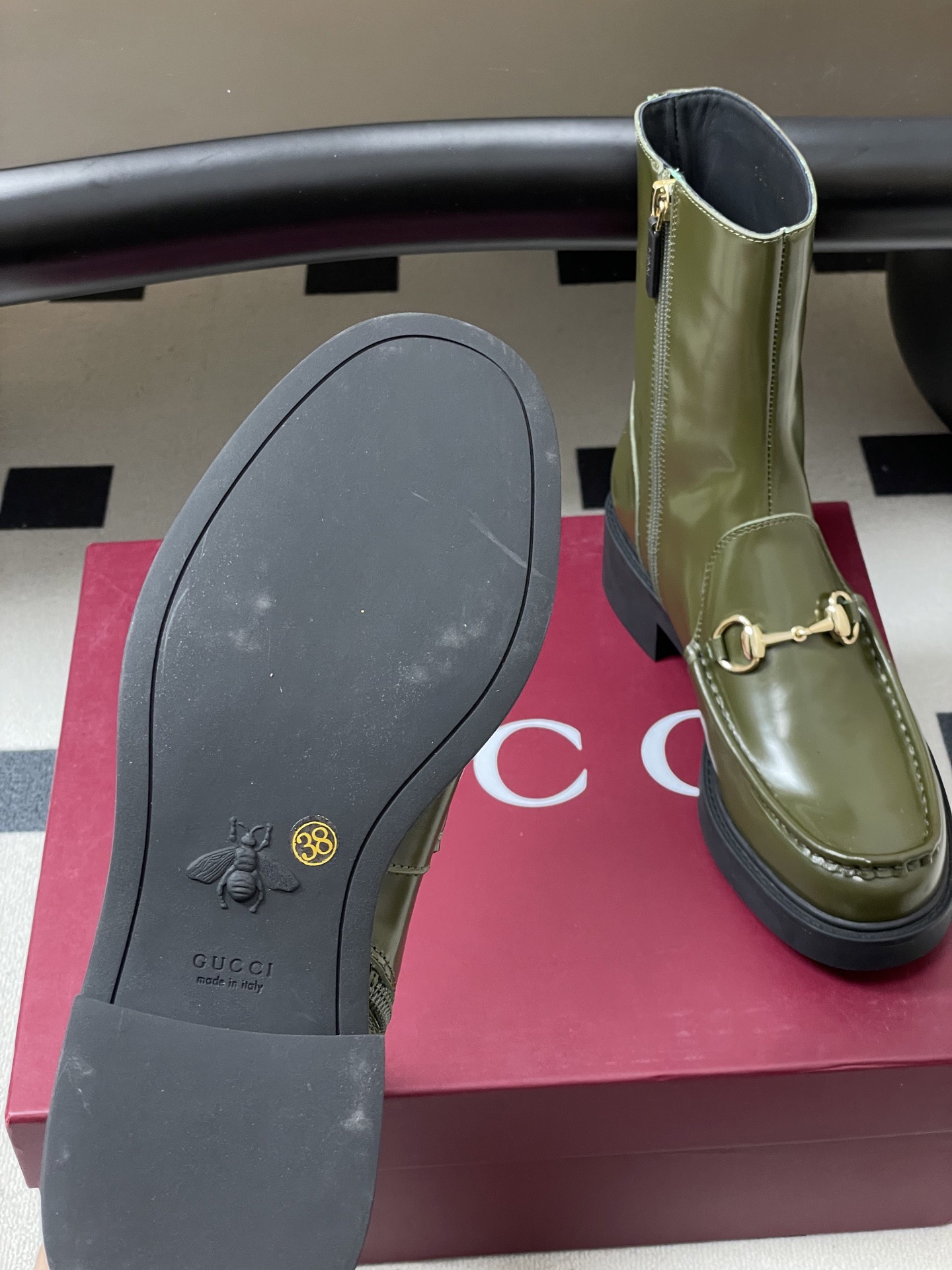 GUCCI 구찌 홀스빗 레더 앵클부츠 8