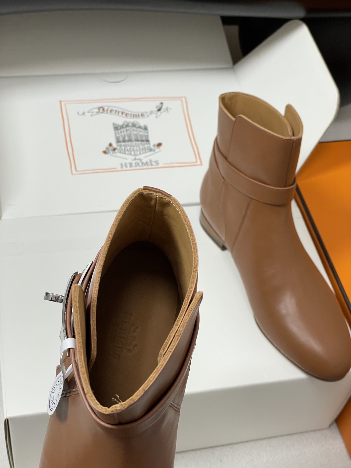 HERMES 에르메스 켈리 버클 레더 앵클부츠 6