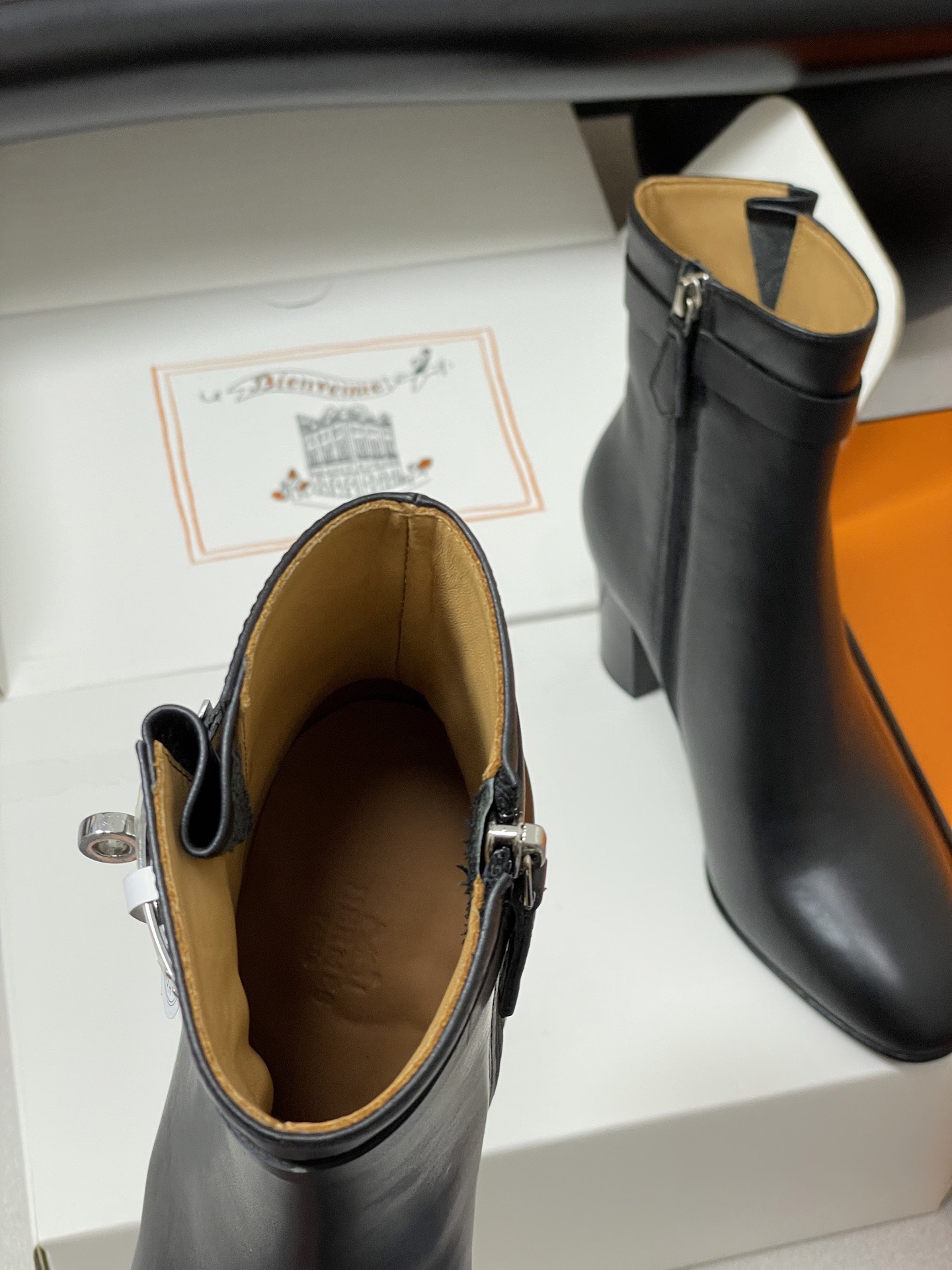 HERMES 에르메스 켈리 버클 레더 앵클부츠 5