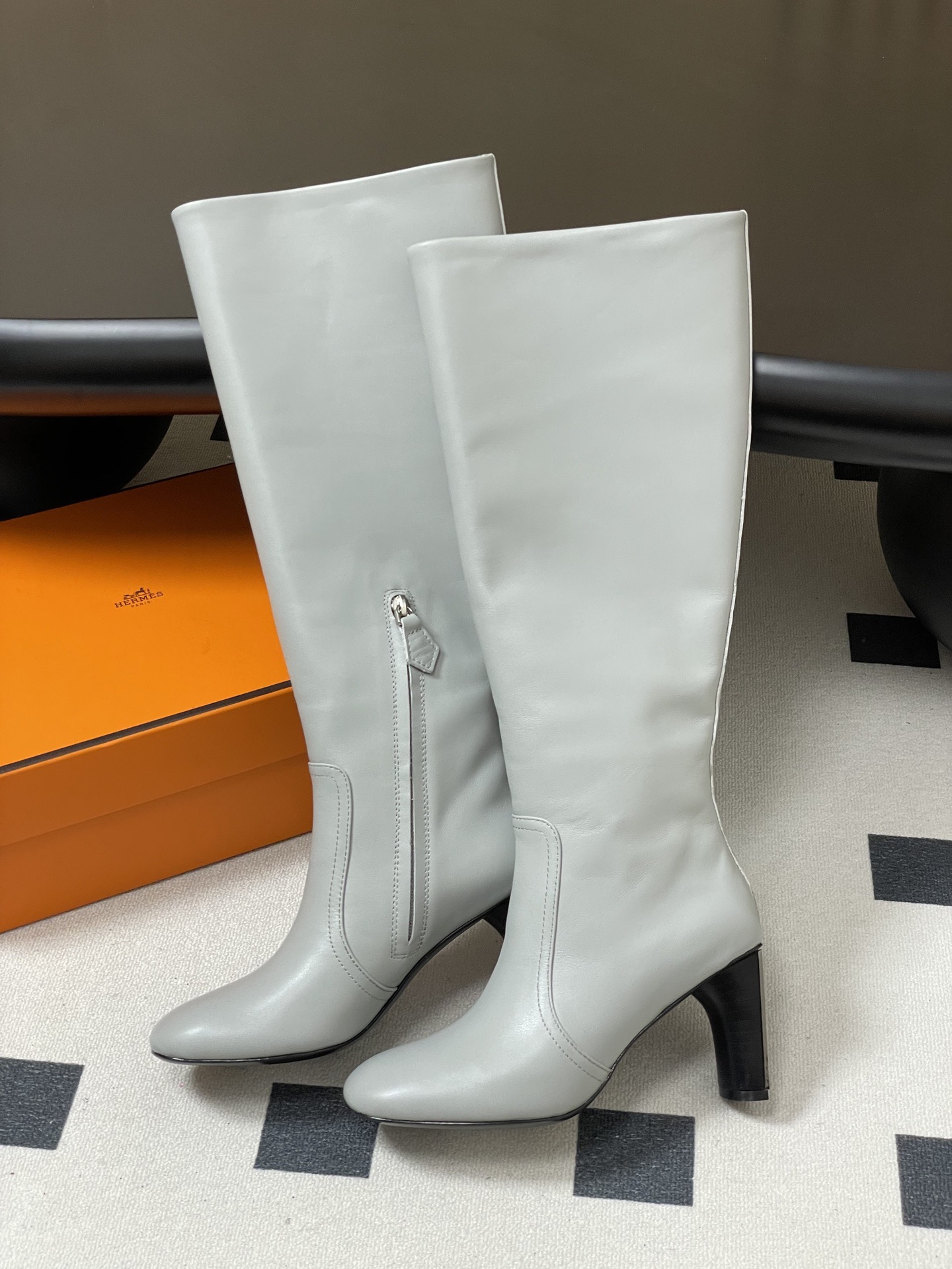 Aivi Shoes 아이비슈즈 루이사 레더 하이힐 롱부츠 6