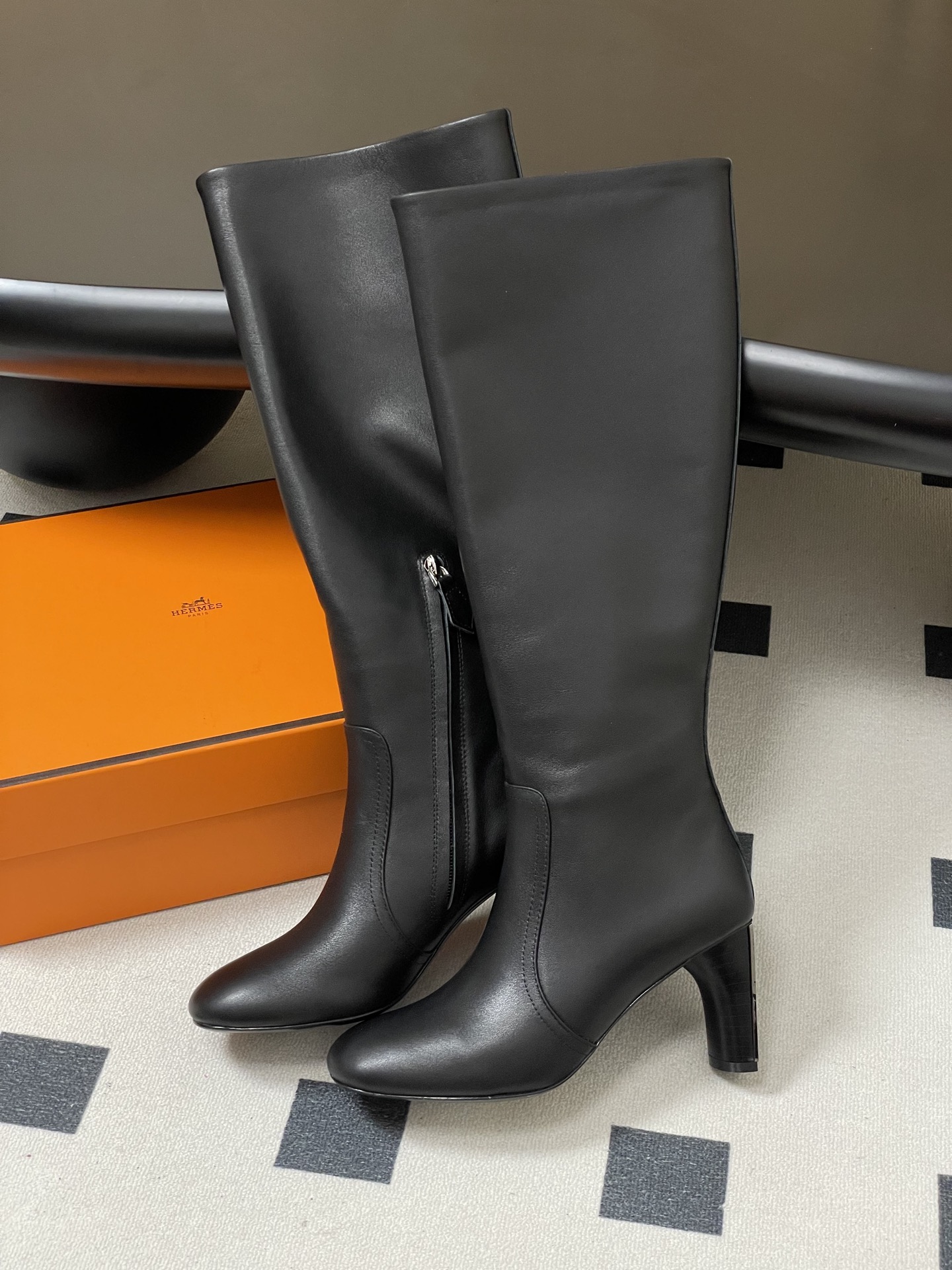 Aivi Shoes 아이비슈즈 루이사 레더 하이힐 롱부츠 7