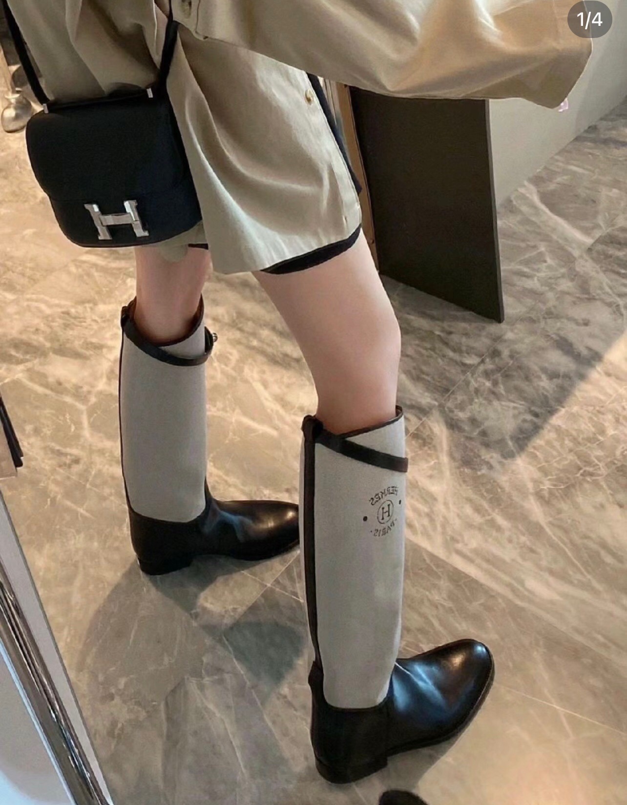 HERMES 에르메스 켈리 버클 레더 롱 라이딩부츠 2