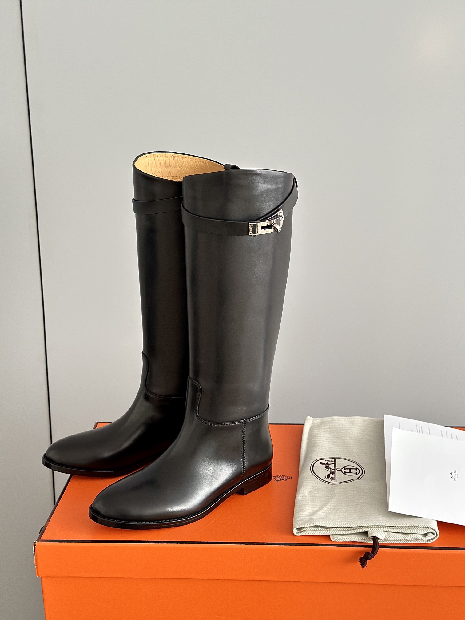 HERMES 에르메스 켈리 버클 레더 롱 라이딩부츠 3