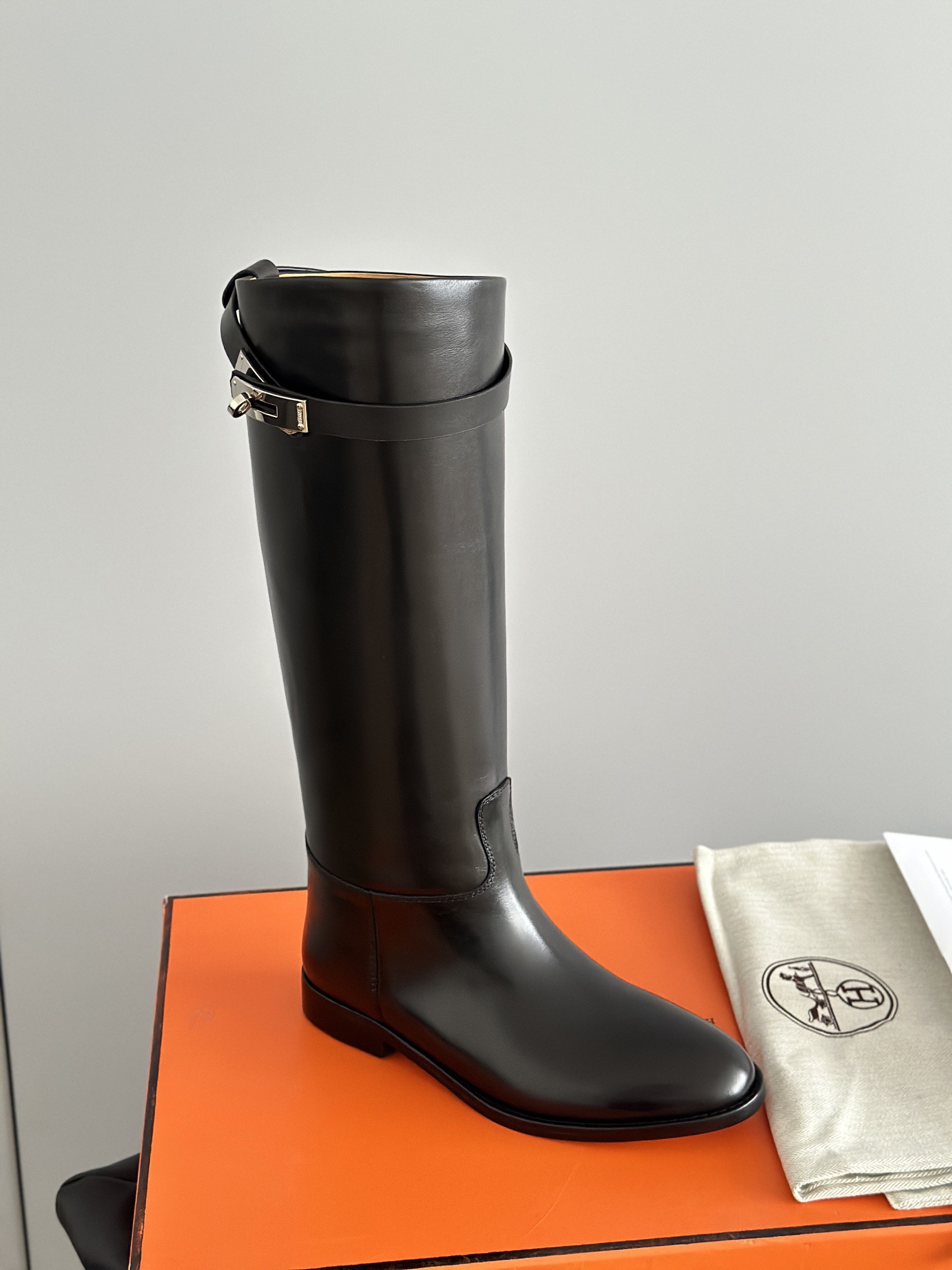 HERMES 에르메스 켈리 버클 레더 롱 라이딩부츠 4