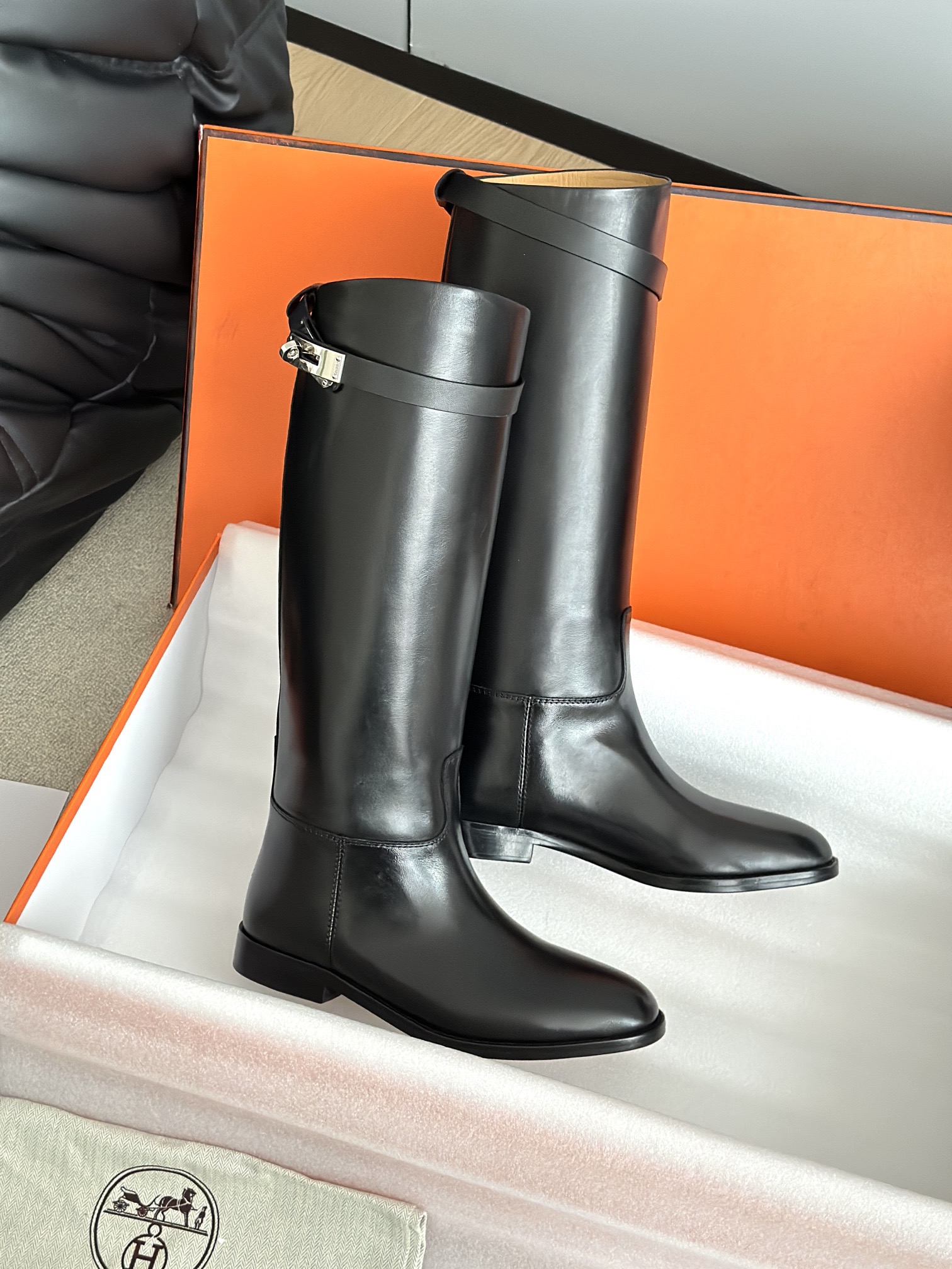 HERMES 에르메스 켈리 버클 레더 롱 라이딩부츠 10