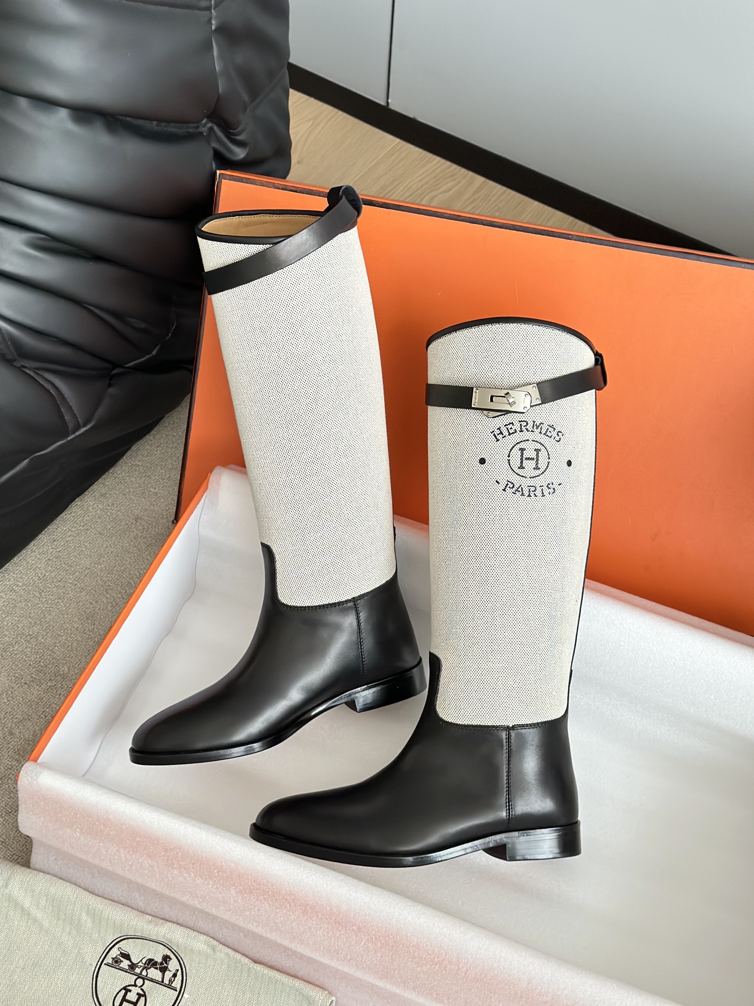HERMES 에르메스 켈리 버클 레더 롱 라이딩부츠 8