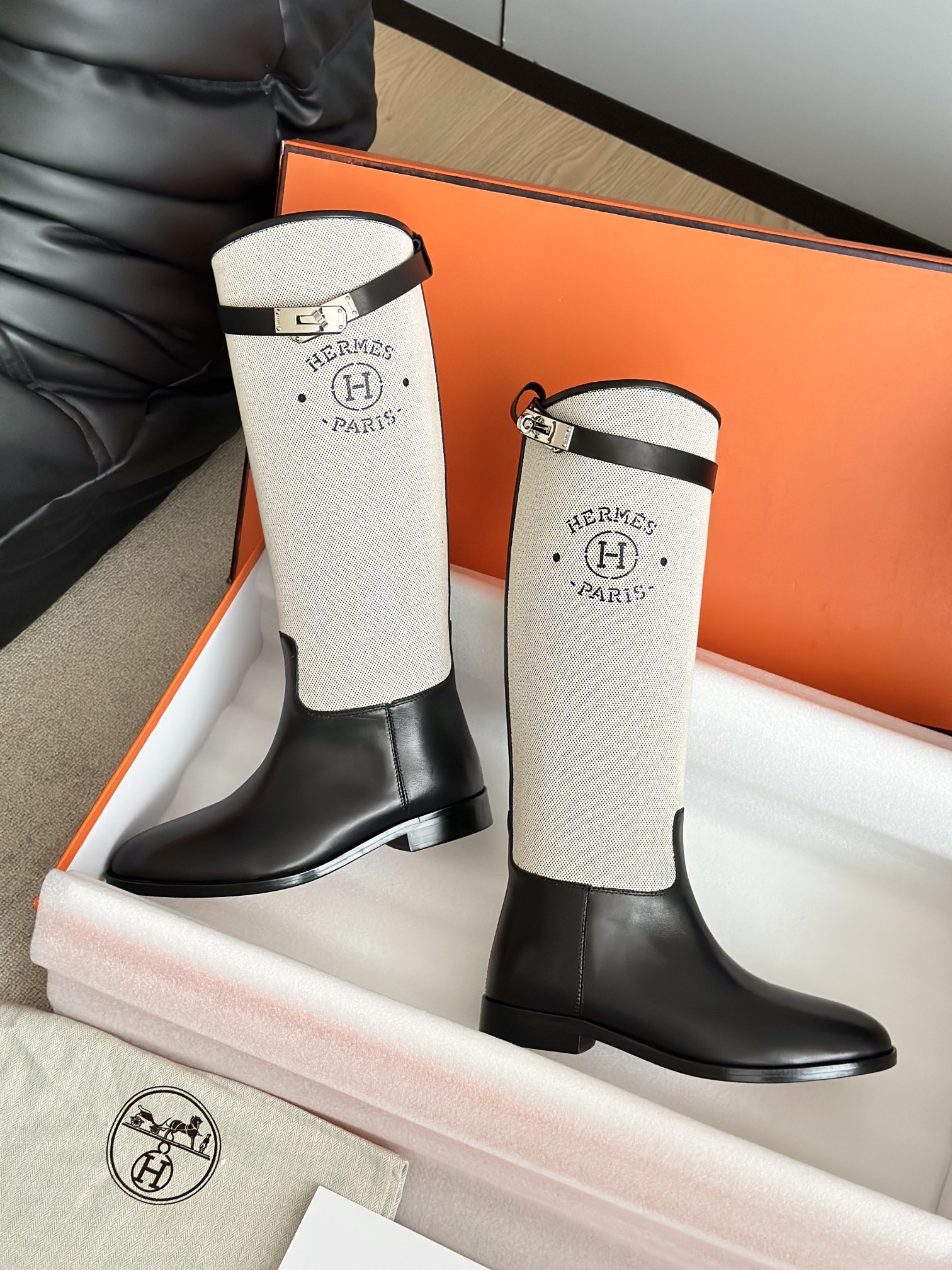 HERMES 에르메스 켈리 버클 레더 롱 라이딩부츠 9