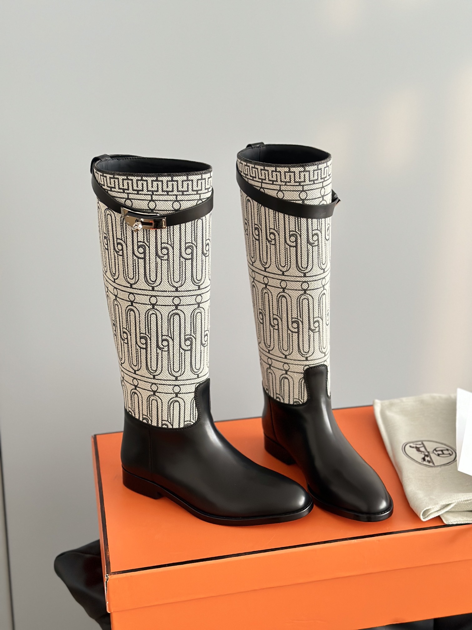 HERMES 에르메스 켈리 버클 레더 롱 라이딩부츠 5