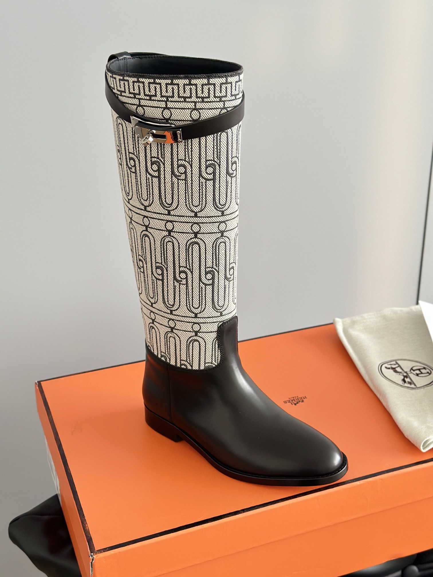 HERMES 에르메스 켈리 버클 레더 롱 라이딩부츠 6