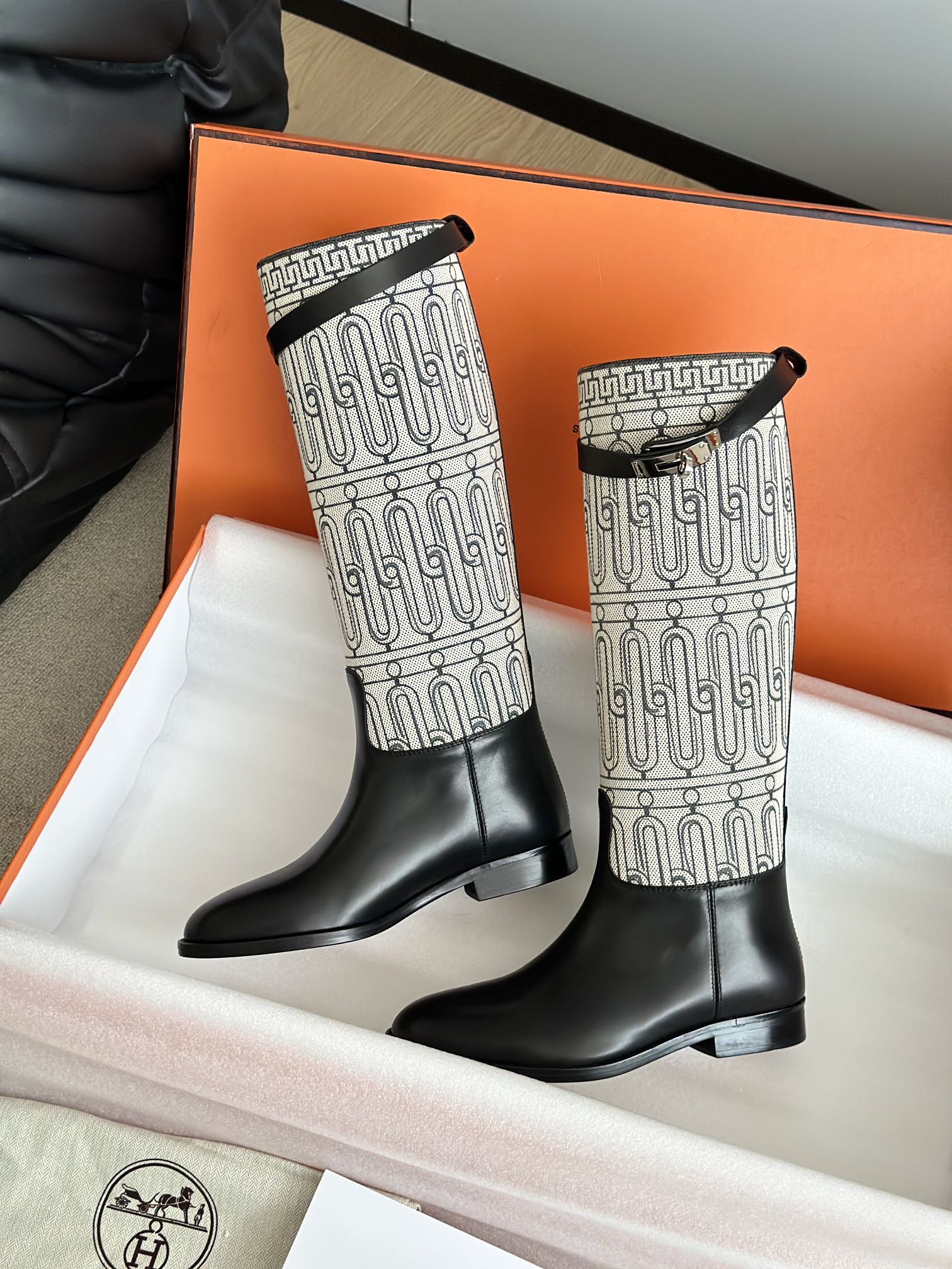 HERMES 에르메스 켈리 버클 레더 롱 라이딩부츠 11