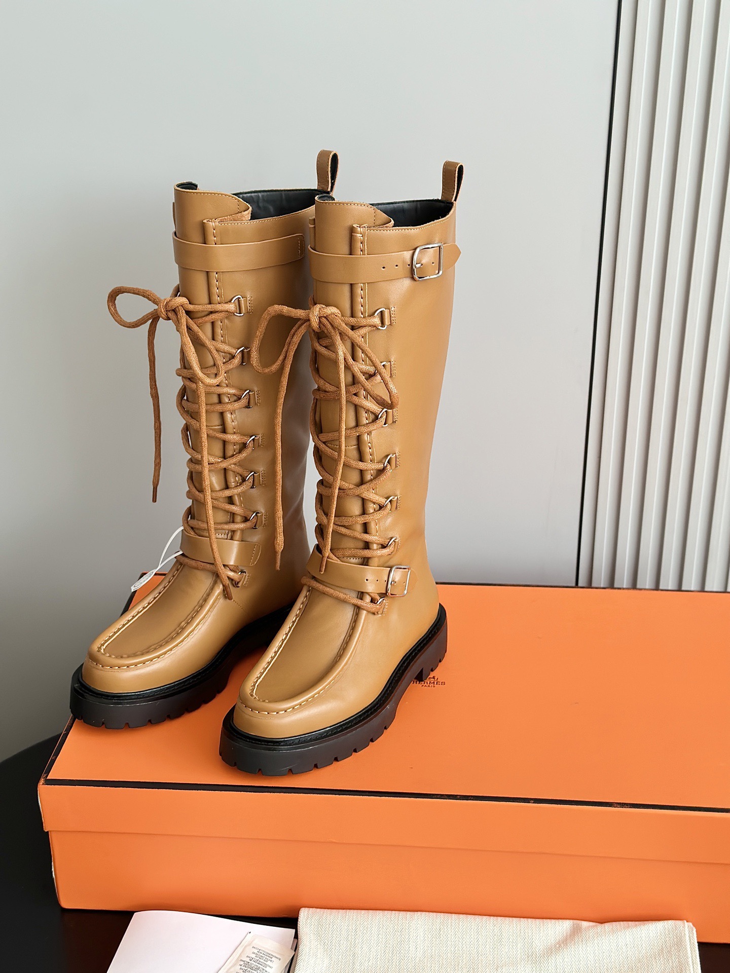 HERMES 에르메스 랜드 레이스업 롱부츠 4