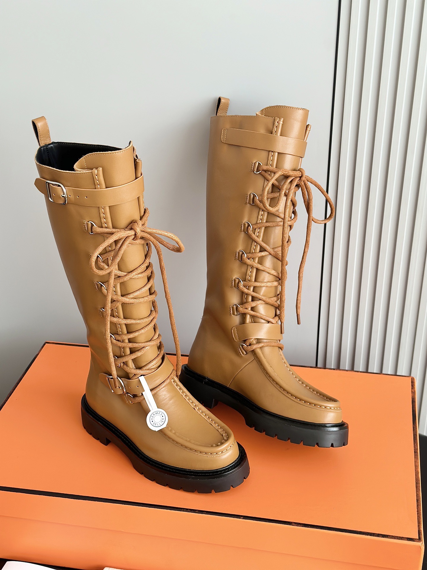 HERMES 에르메스 랜드 레이스업 롱부츠 5