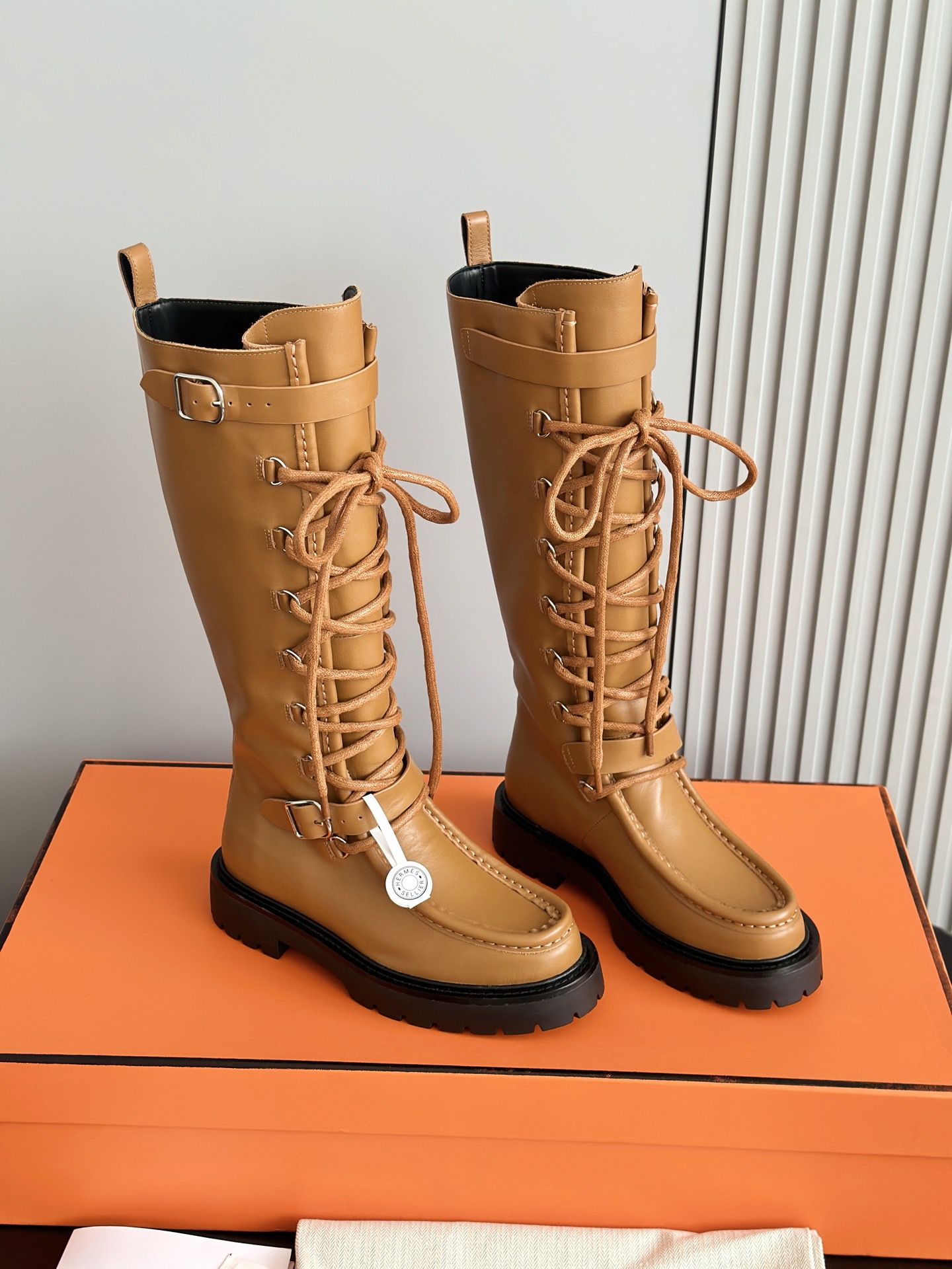 HERMES 에르메스 랜드 레이스업 롱부츠 6