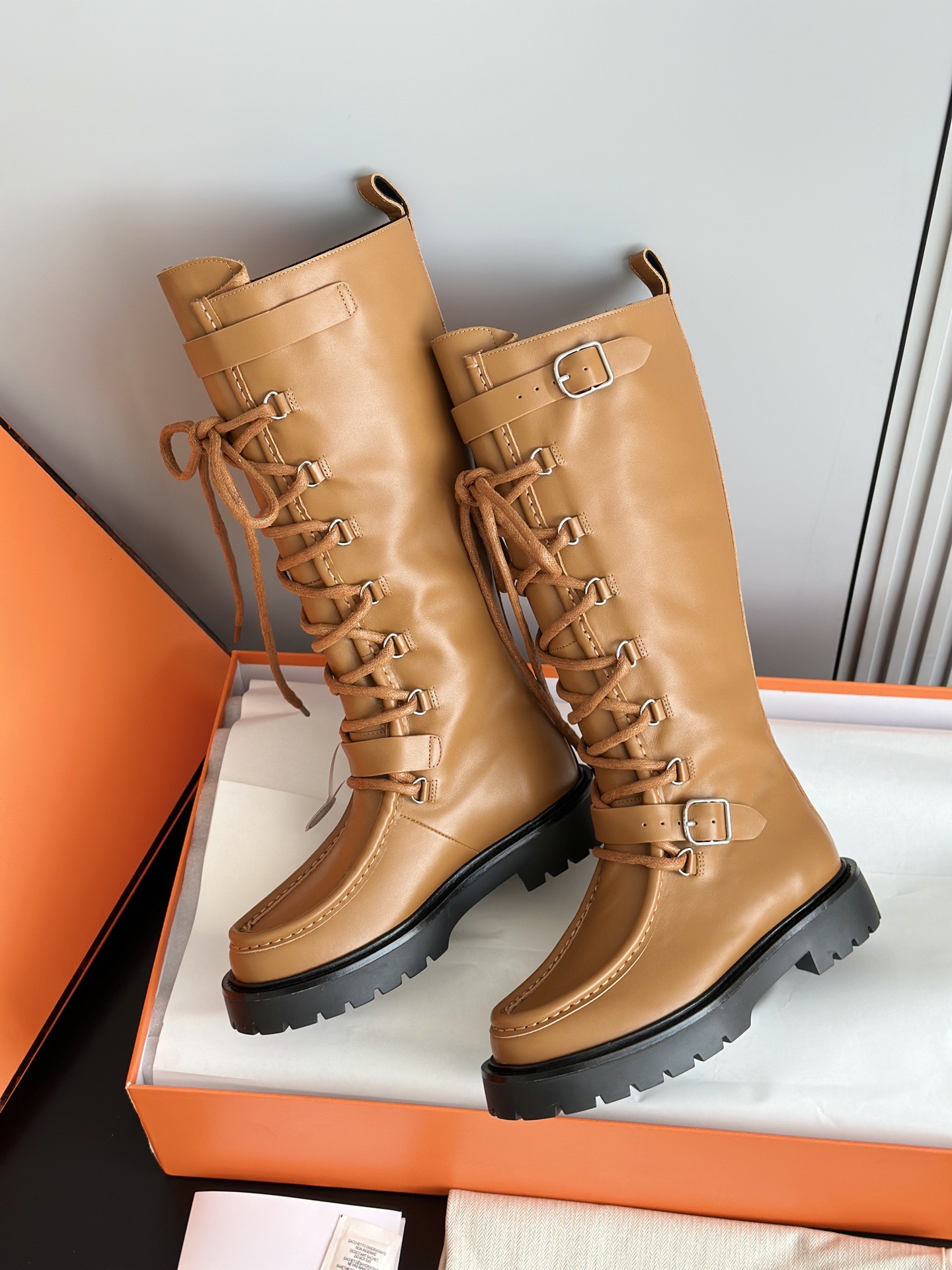 HERMES 에르메스 랜드 레이스업 롱부츠 7