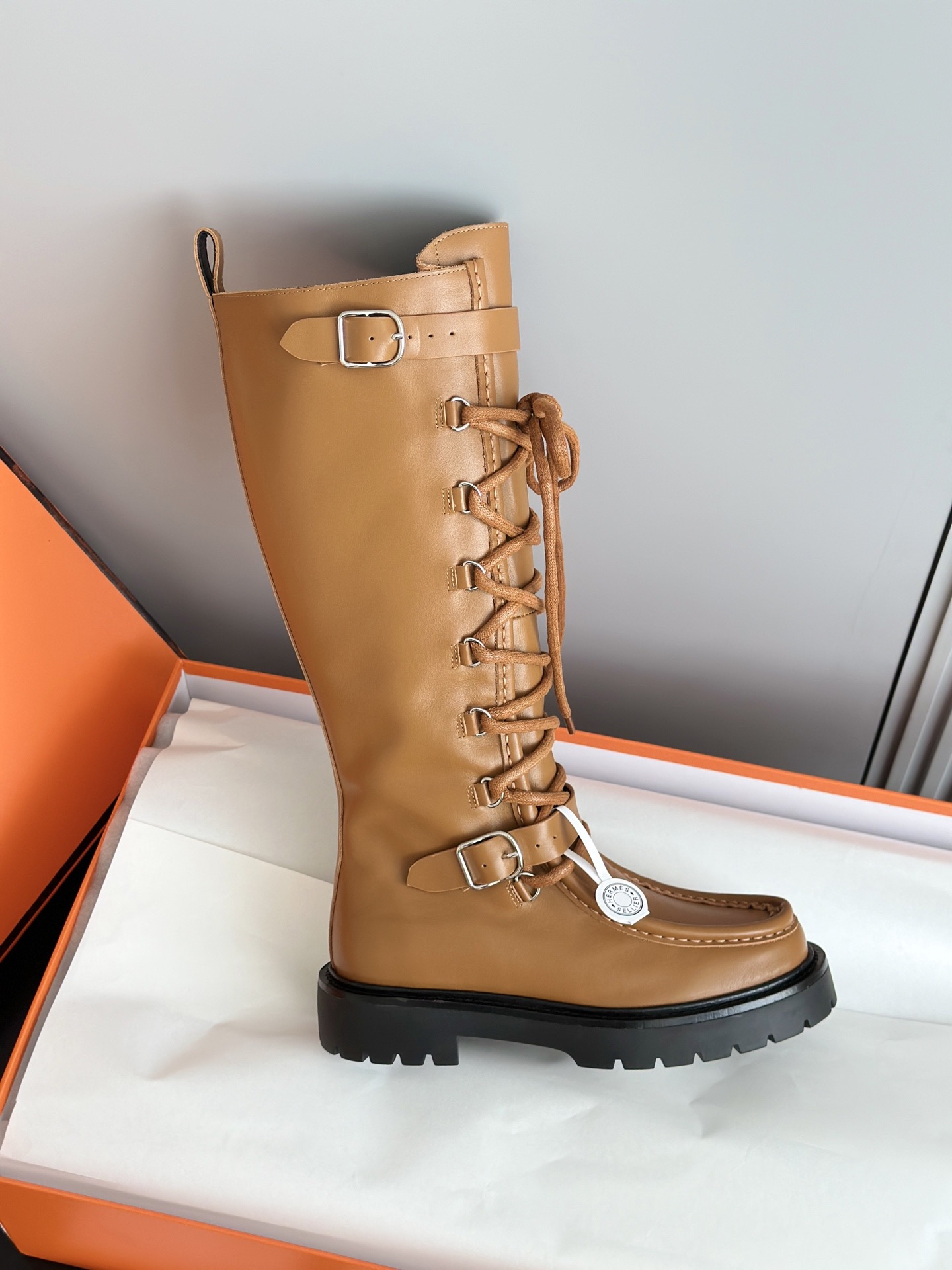 HERMES 에르메스 랜드 레이스업 롱부츠 10