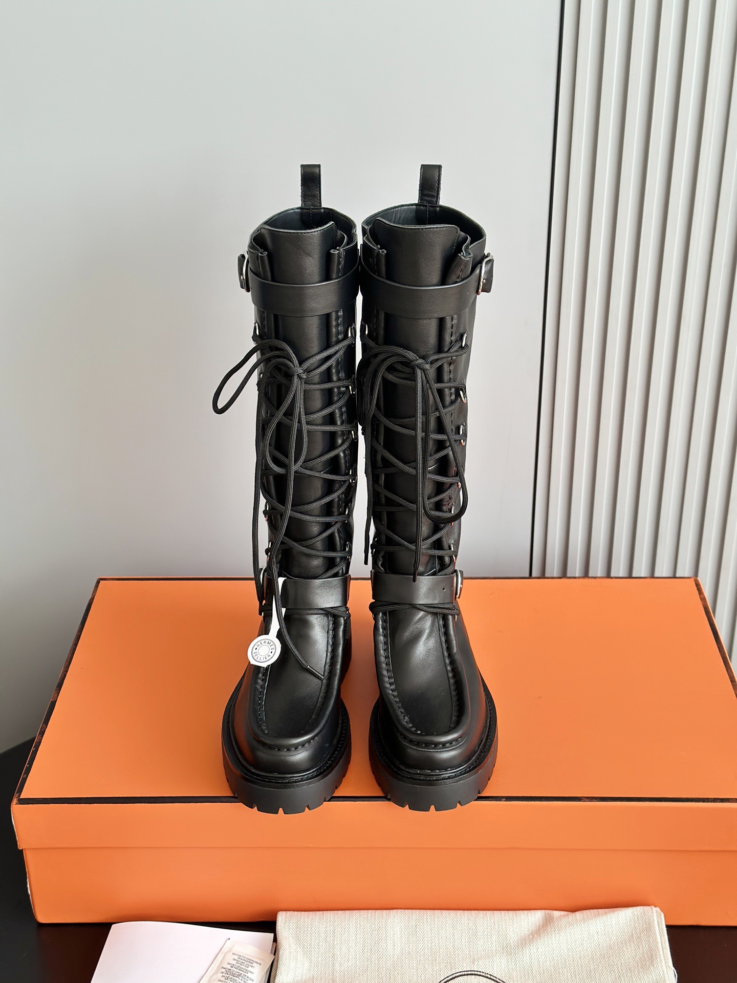 HERMES 에르메스 랜드 레이스업 롱부츠 3