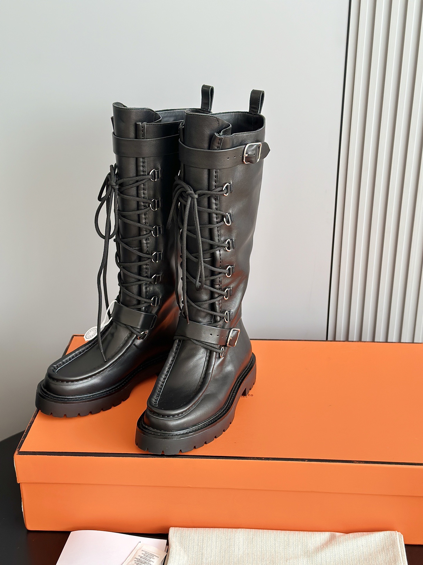 HERMES 에르메스 랜드 레이스업 롱부츠 4