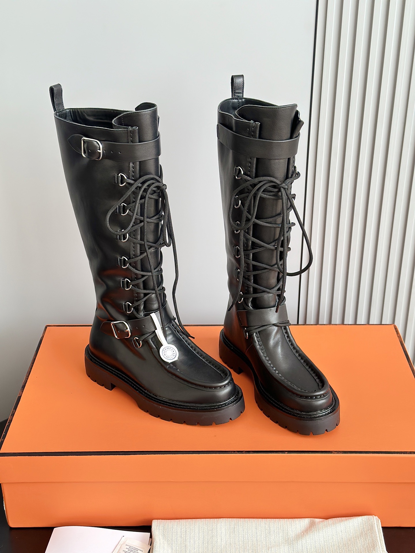 HERMES 에르메스 랜드 레이스업 롱부츠 5