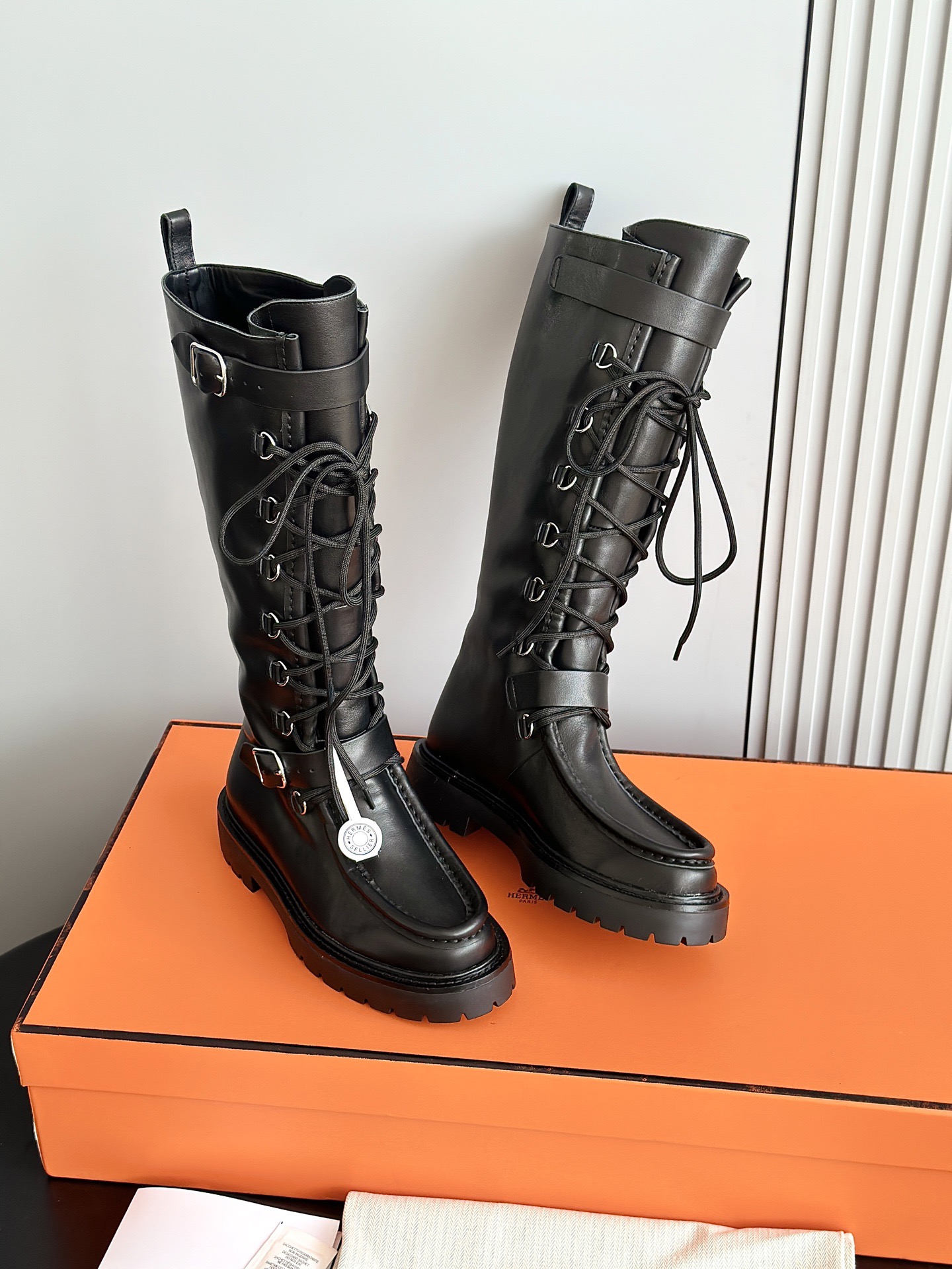 HERMES 에르메스 랜드 레이스업 롱부츠 6