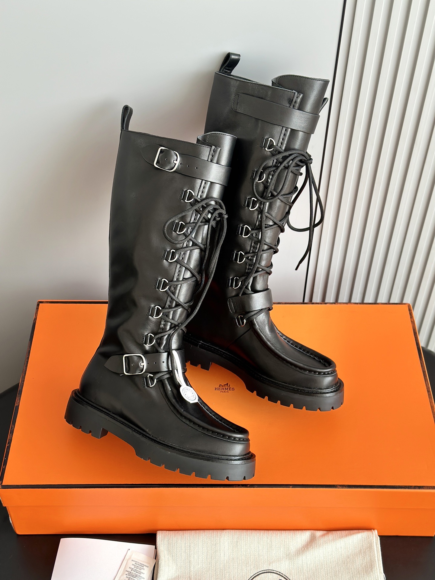 HERMES 에르메스 랜드 레이스업 롱부츠 7