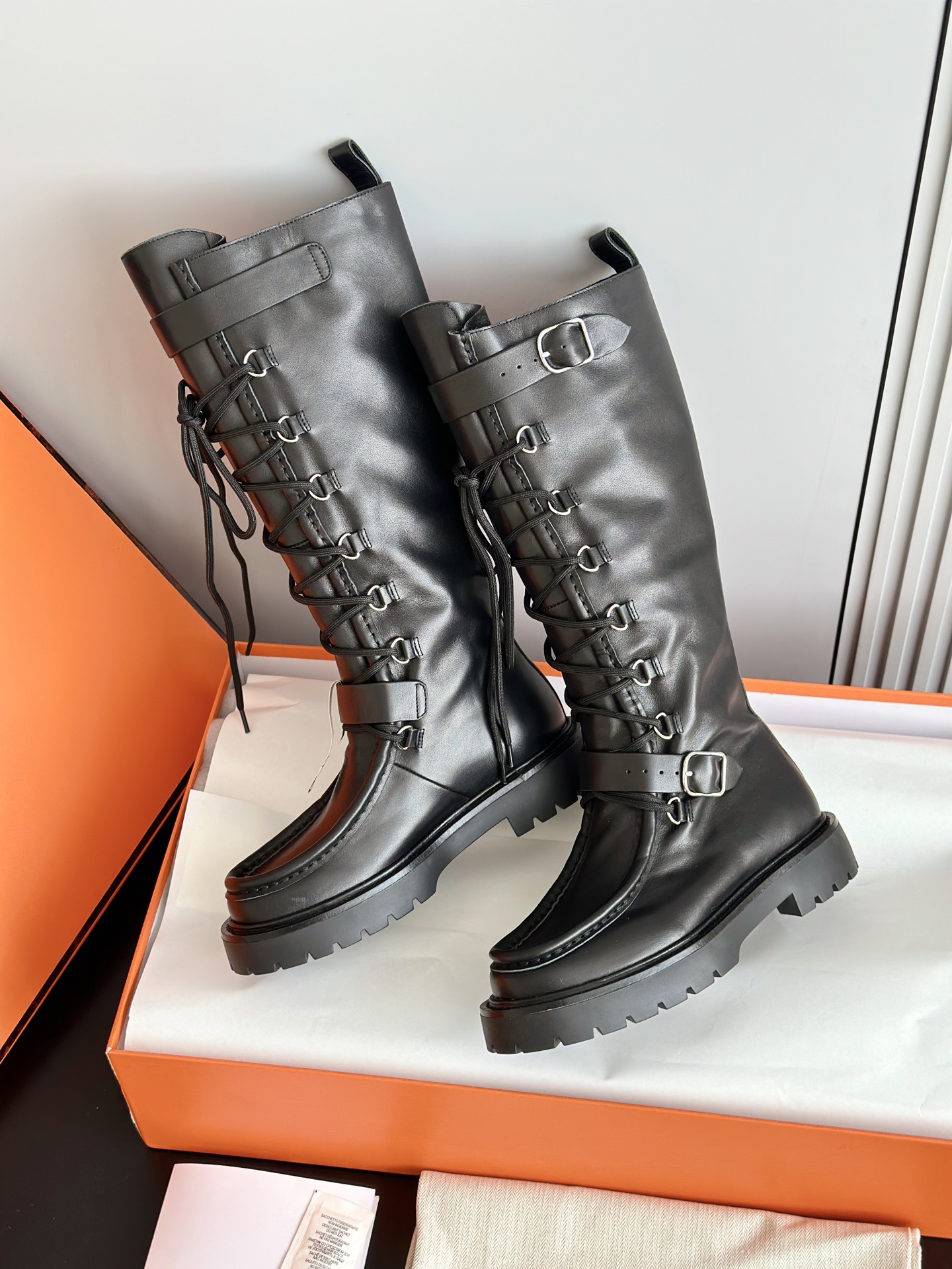 HERMES 에르메스 랜드 레이스업 롱부츠 8